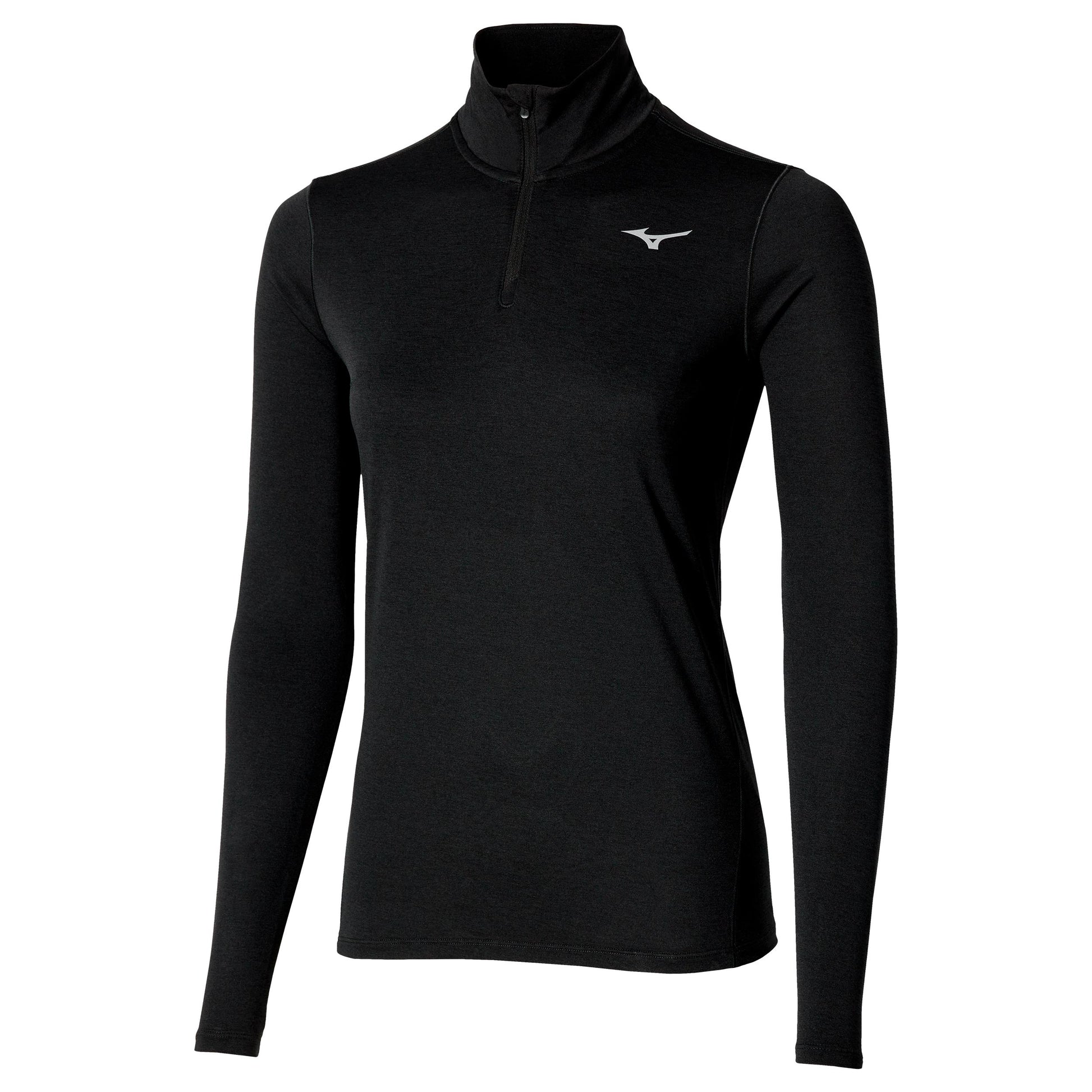 Mizuno Core Impulse Half Zip Hardloopshirt Dames-zwart