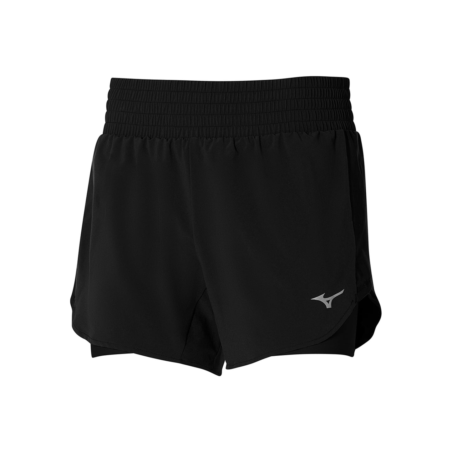 Mizuno 2in1 4.5 Hardloopshorts Dames-Zwart