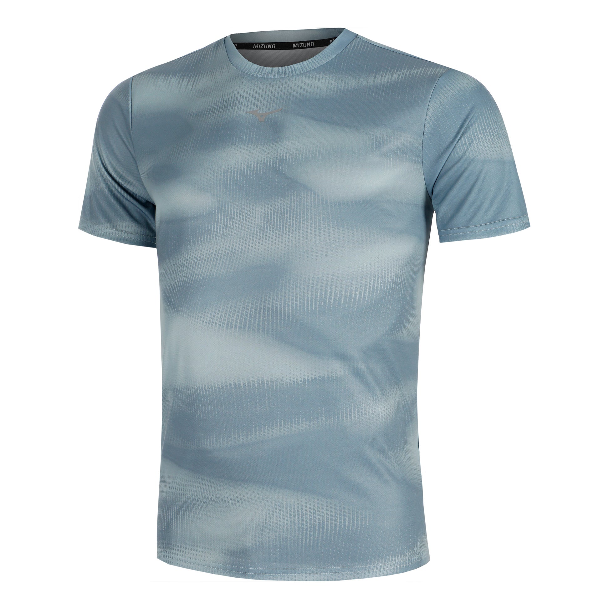Mizuno Core Graphic Hardloopshirt Heren - blaugrau,