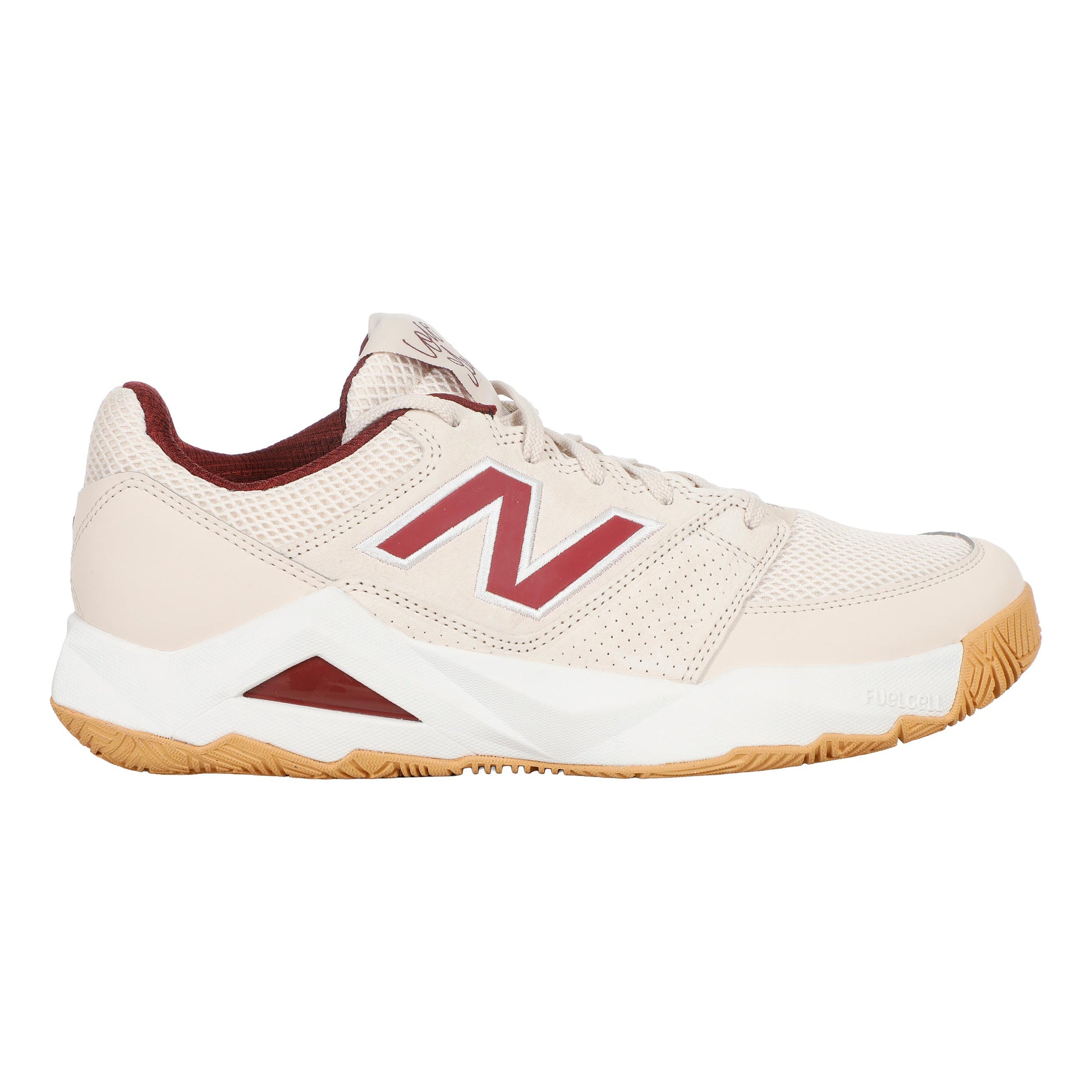 New Balance Coco Del Ray Allcourt Schoen Heren-Wit,Donkerrood