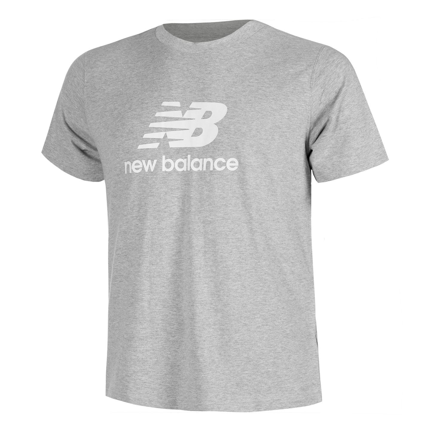 New Balance Stacked Logo Tee T-shirt Heren-Grijs