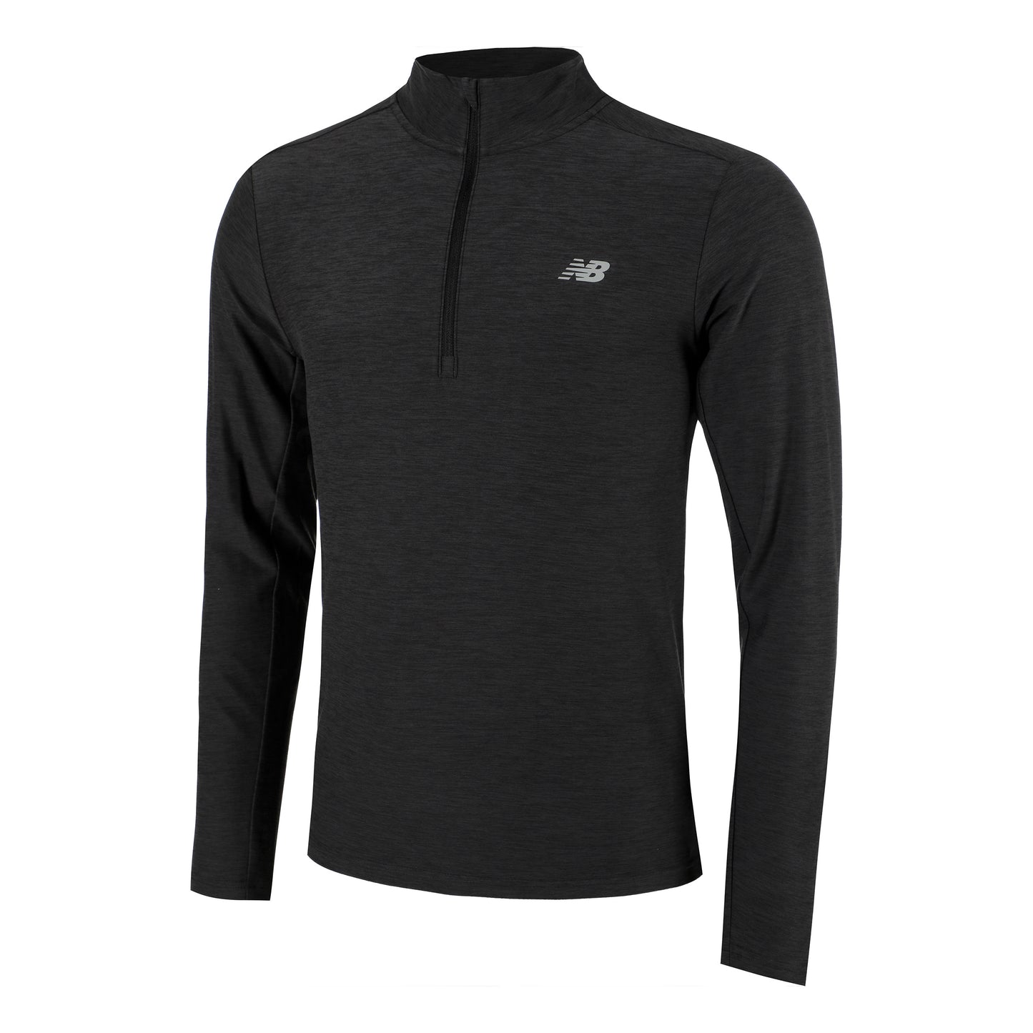 New Balance Space Dye 1/4 Zip Longsleeve Heren - zwart