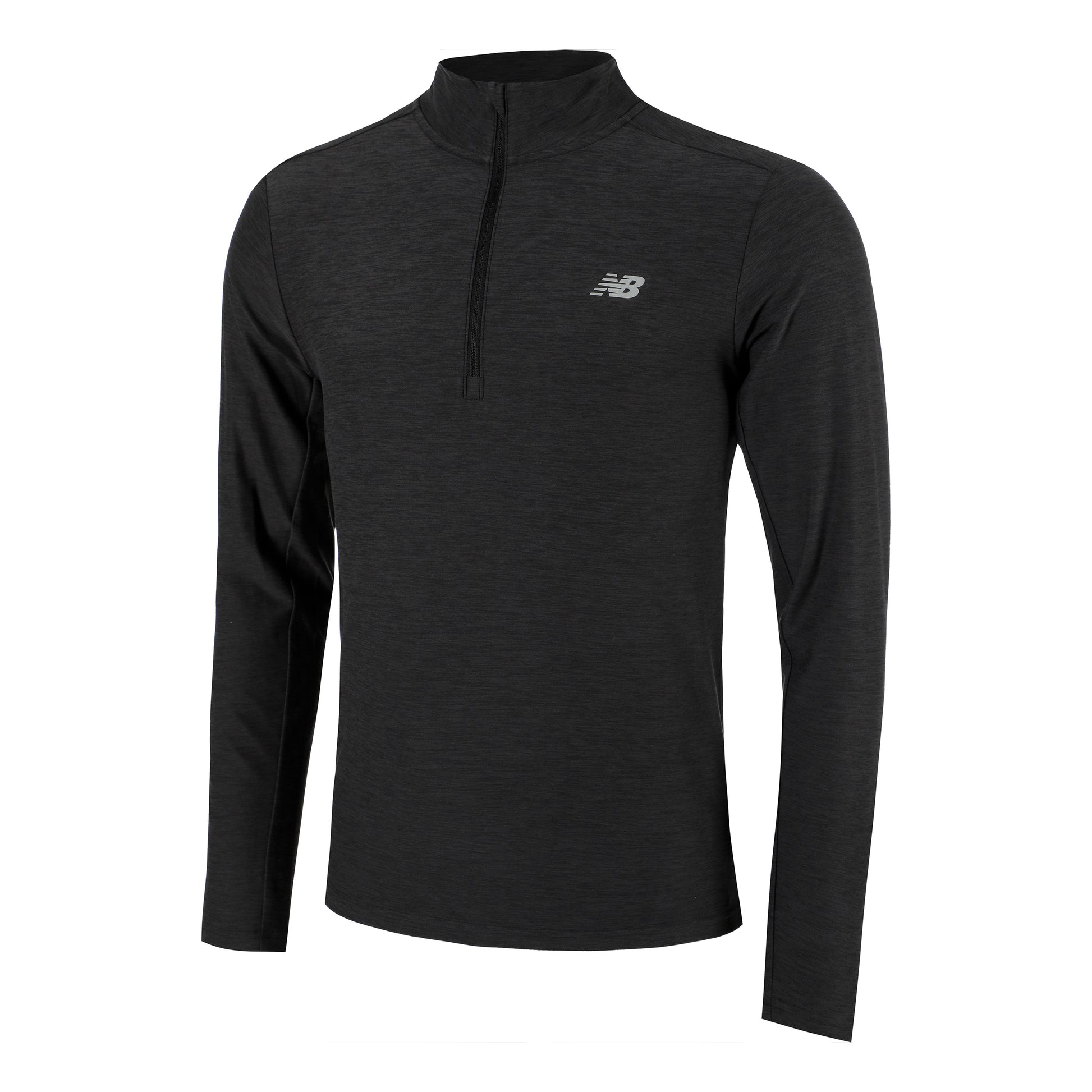 New Balance Space Dye 1/4 Zip Longsleeve Heren - zwart