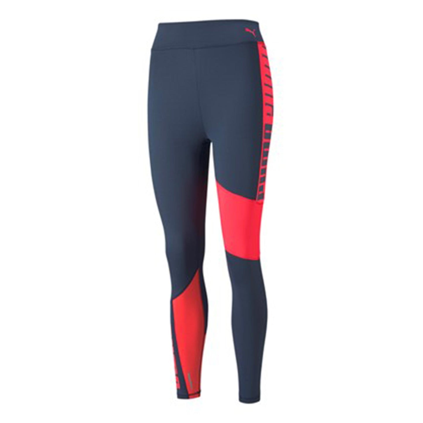 Puma Favorite Logo High Waist Tight Dames - donkerblauw, koraal