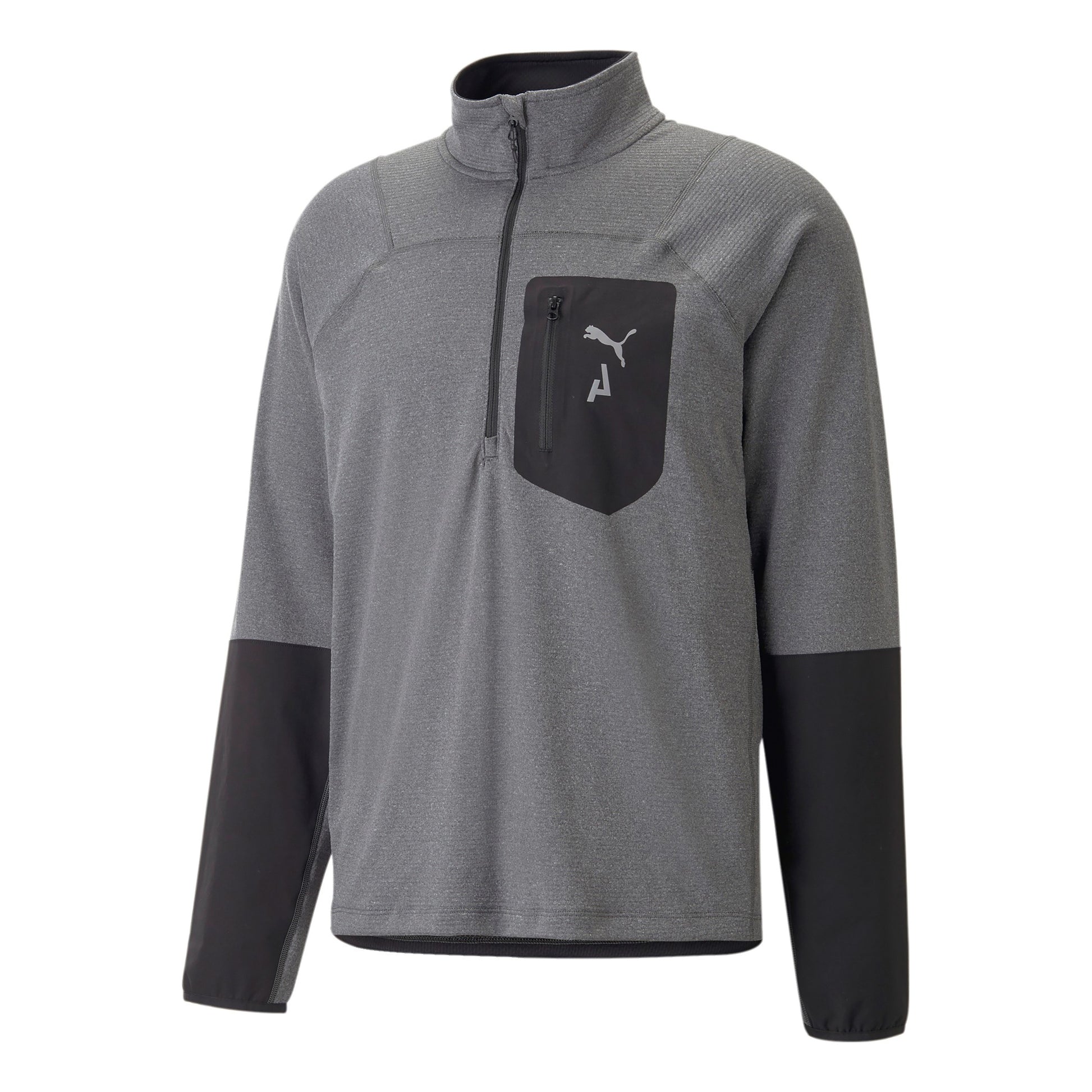 Puma Seasons Raincell Half-Zip Topje Hardlopen Heren-Grijs,Zwart