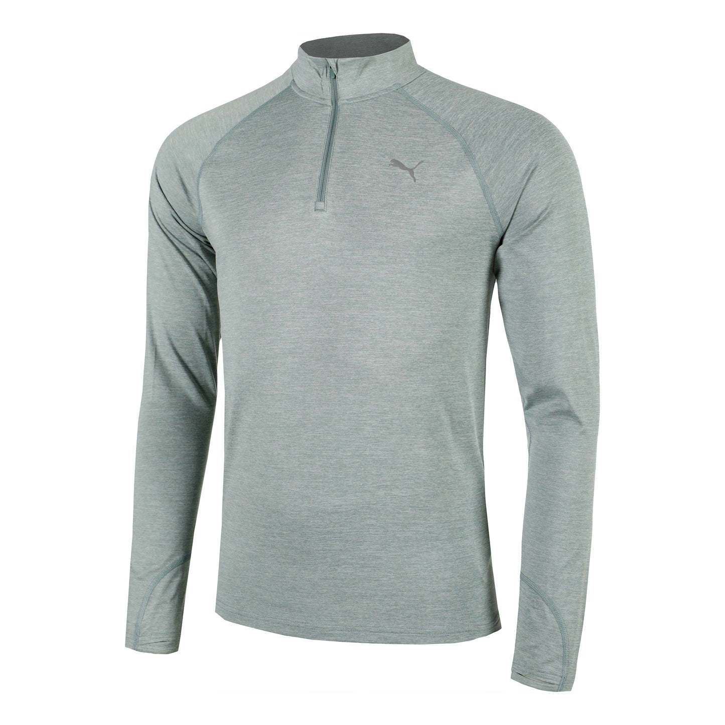 Puma Velocity Cloudspun 1/4 Zip  Hardloopshirt Heren - groen