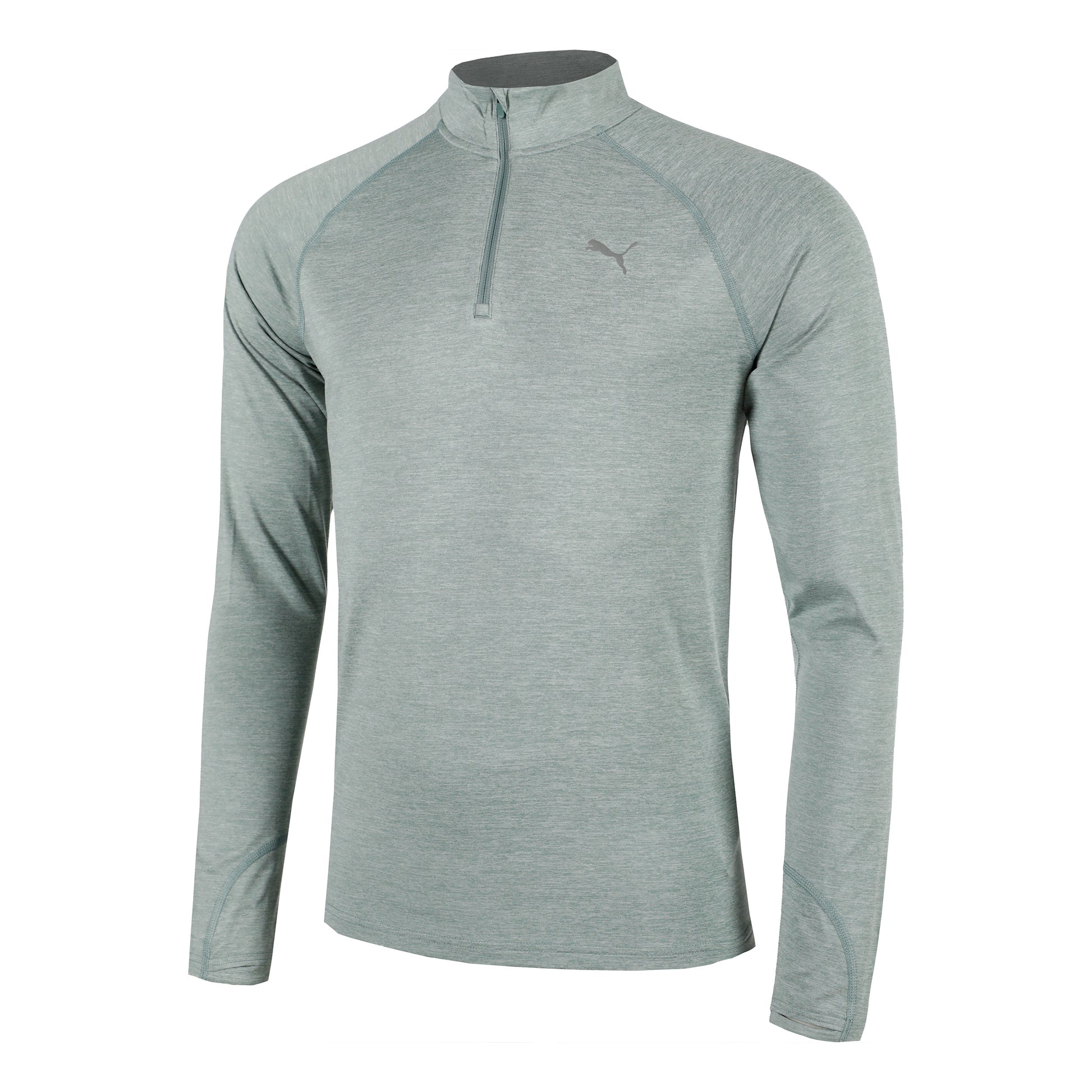 Puma Velocity Cloudspun 1/4 Zip  Hardloopshirt Heren - groen