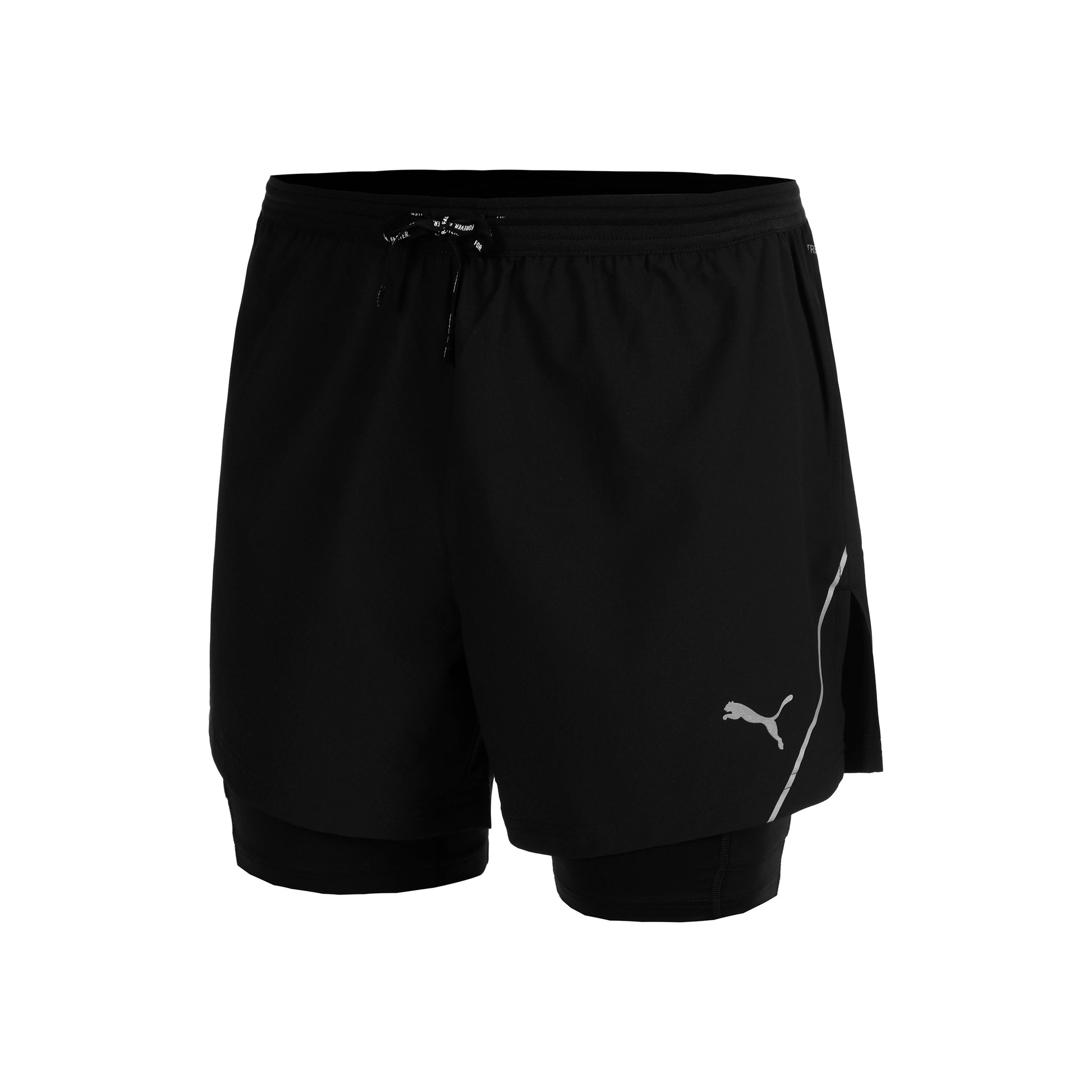 Puma Ultraweave 2in1 5in Hardloopshorts Heren-Zwart
