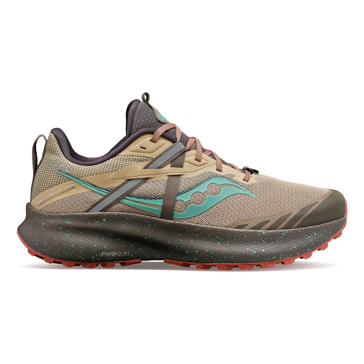 Saucony Ride 15 TR Trailschoen Dames-Bruin,Turkoois