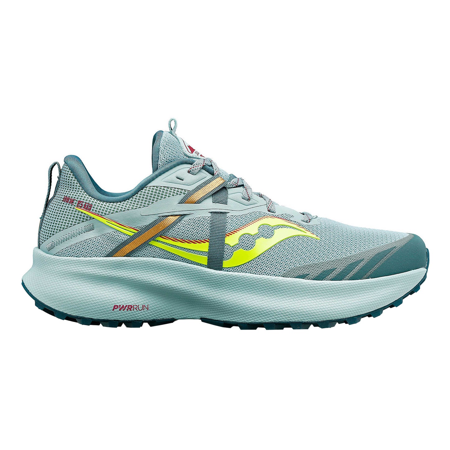 Saucony Ride 15 Tr Trailschoen Dames - lichtblauw, geel