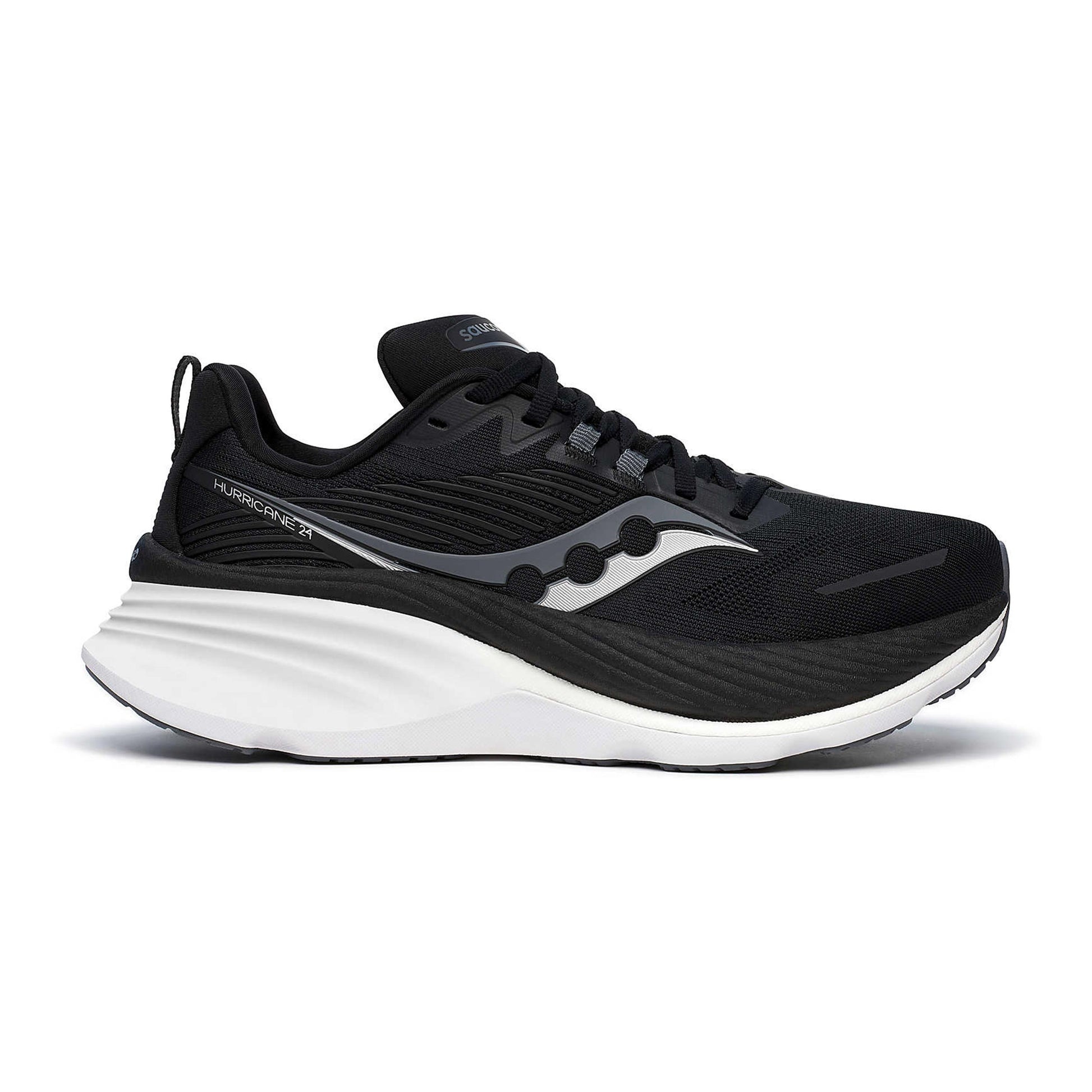 Saucony Hurricane 24 Wide Stabiliteitsschoen Heren-Zwart,Antraciet
