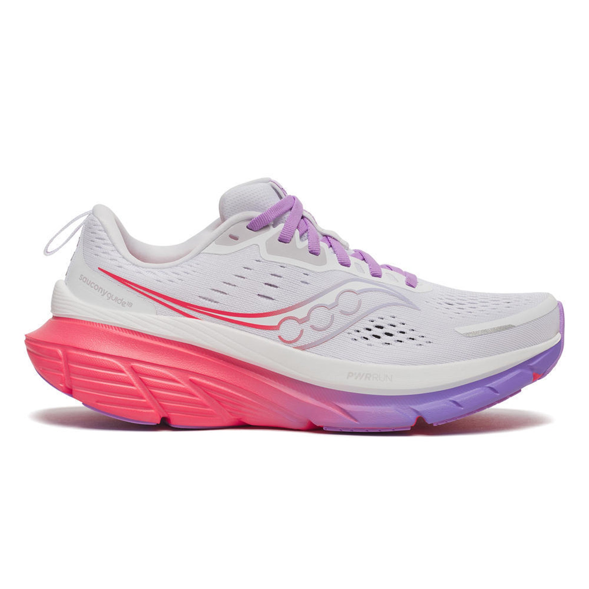 Saucony Guide 18 Stabiliteitsschoen Dames-Wit,Pink