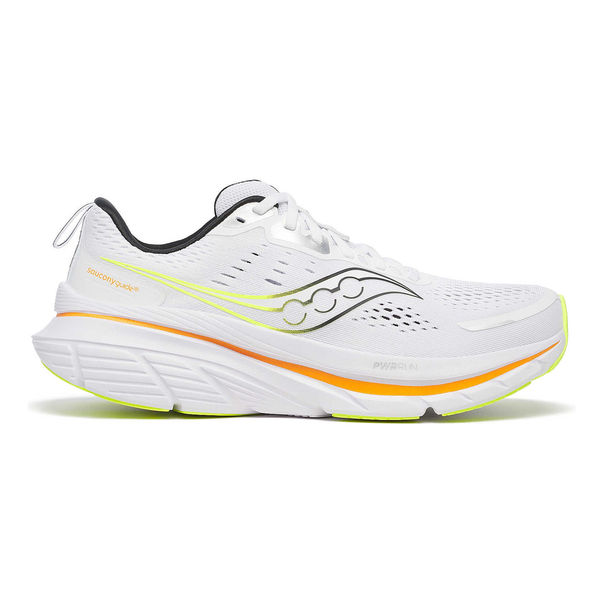 Saucony Guide 18 Stabiliteitsschoen Heren - wit, oranje