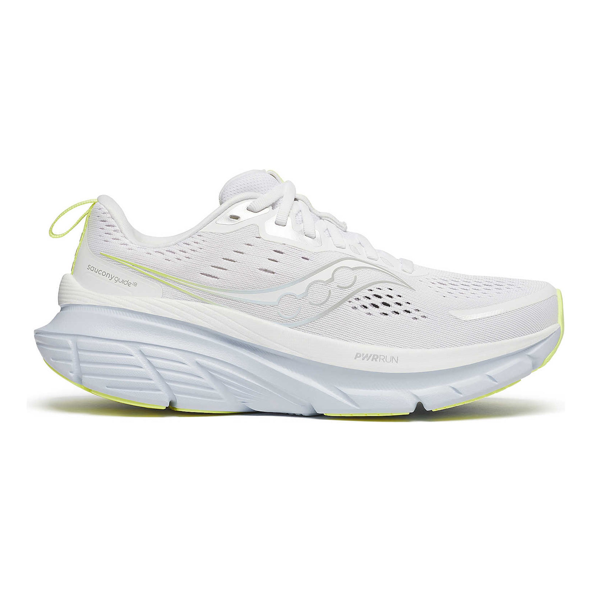 Saucony Guide 18 Stabiliteitsschoen Dames - wit, lichtblauw