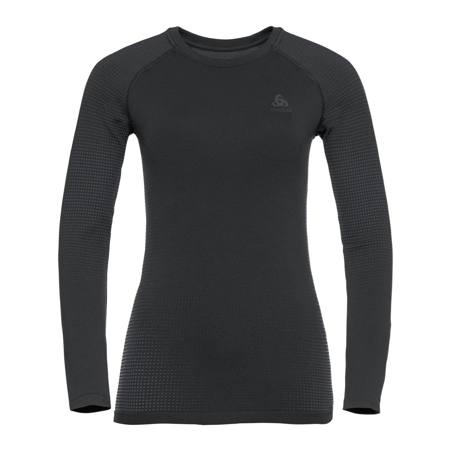 Odlo Performance Warm Eco BI Top Crew Neck Longsleeve Dames-Zwart,Antraciet