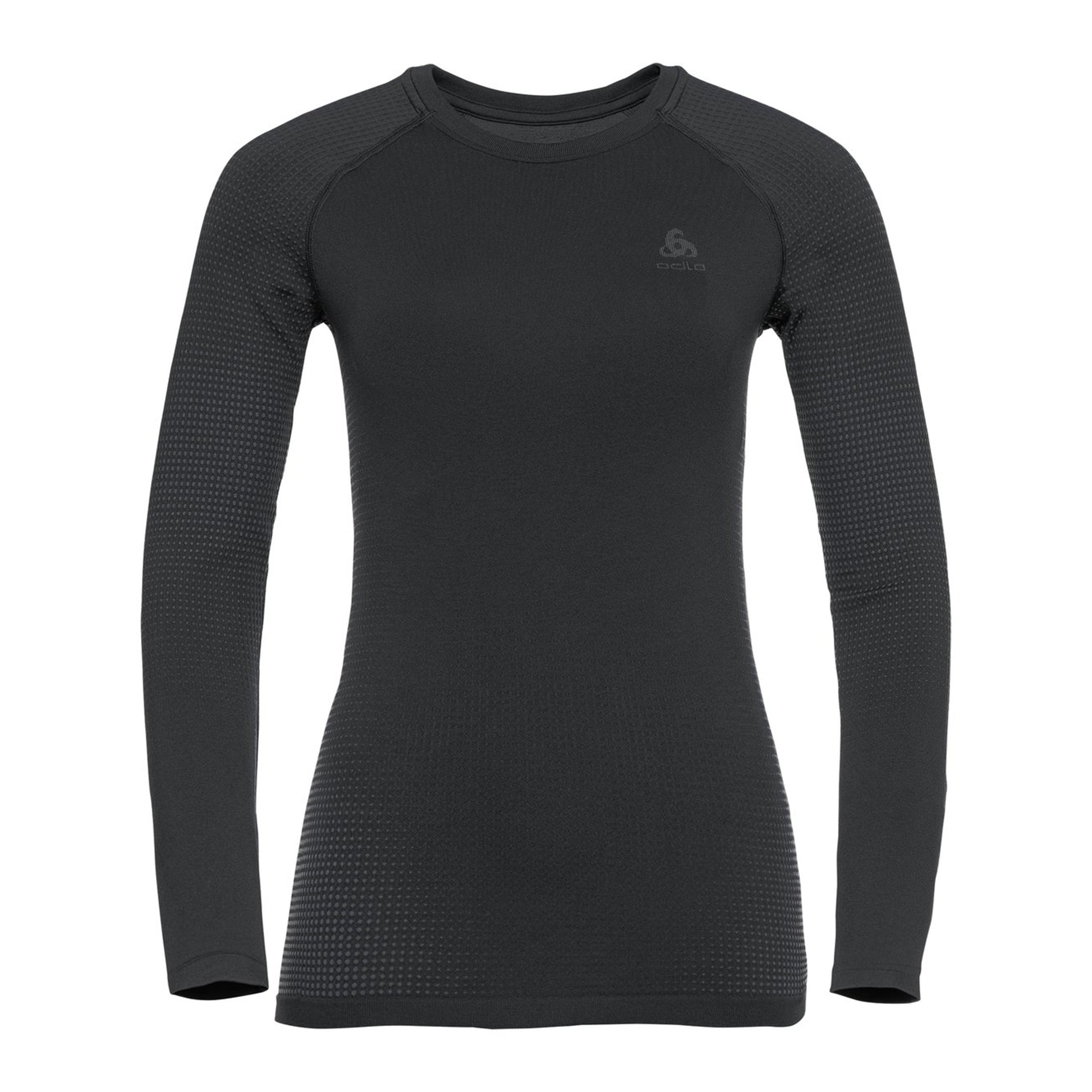 Odlo Performance Warm Eco BI Top Crew Neck Longsleeve Dames-Zwart,Antraciet
