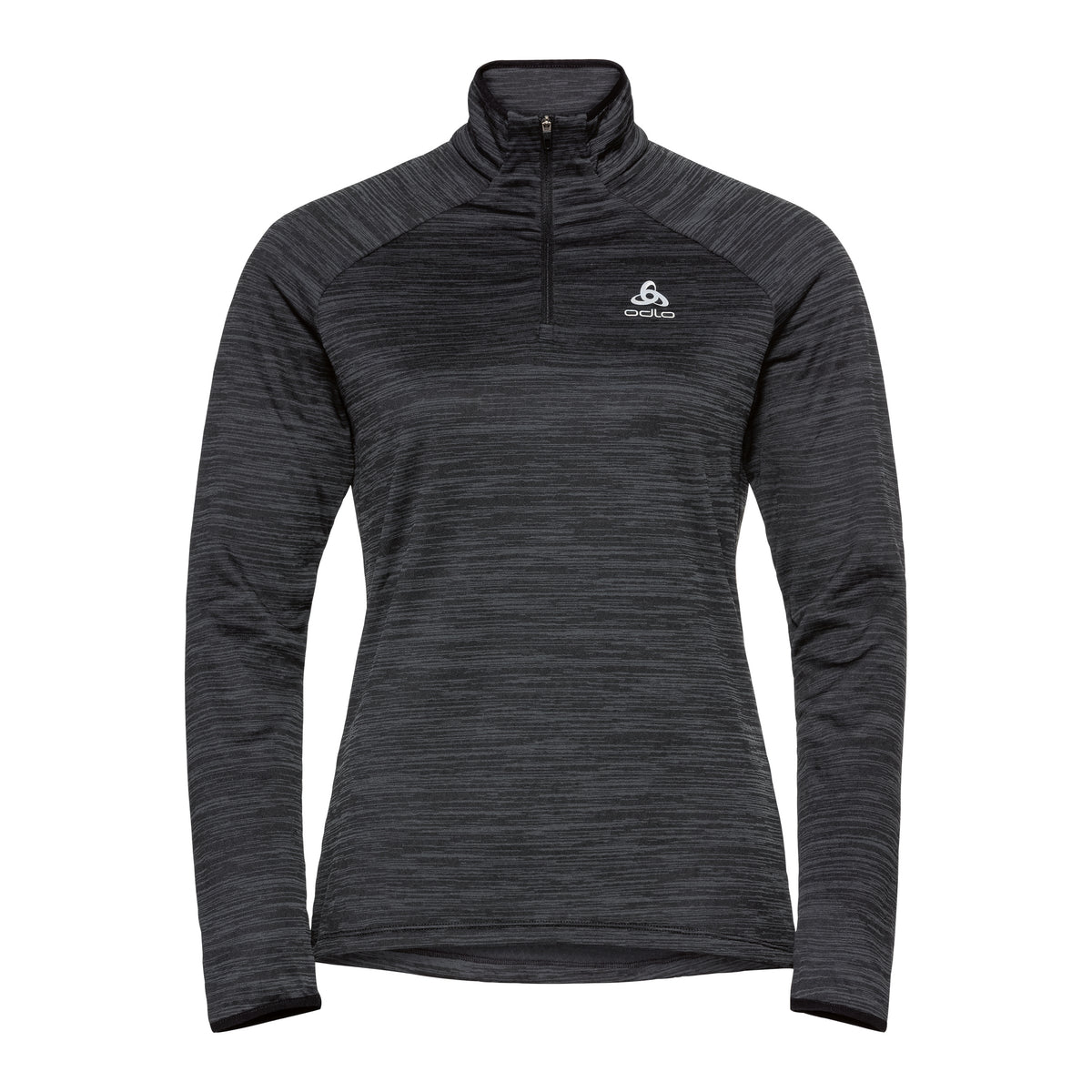 Odlo Easy Warm Mid Layer Half-Zip Longsleeve Dames-Zwart,Grijs
