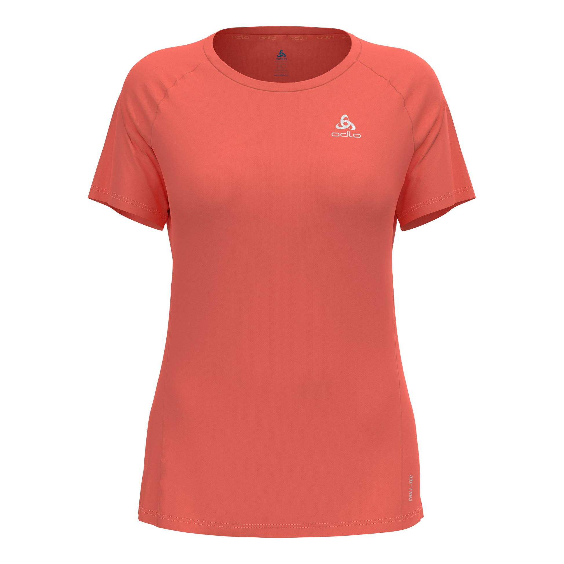 Odlo Essential Chill-Tec Crew Neck Hardloopshirt Dames - oranje,