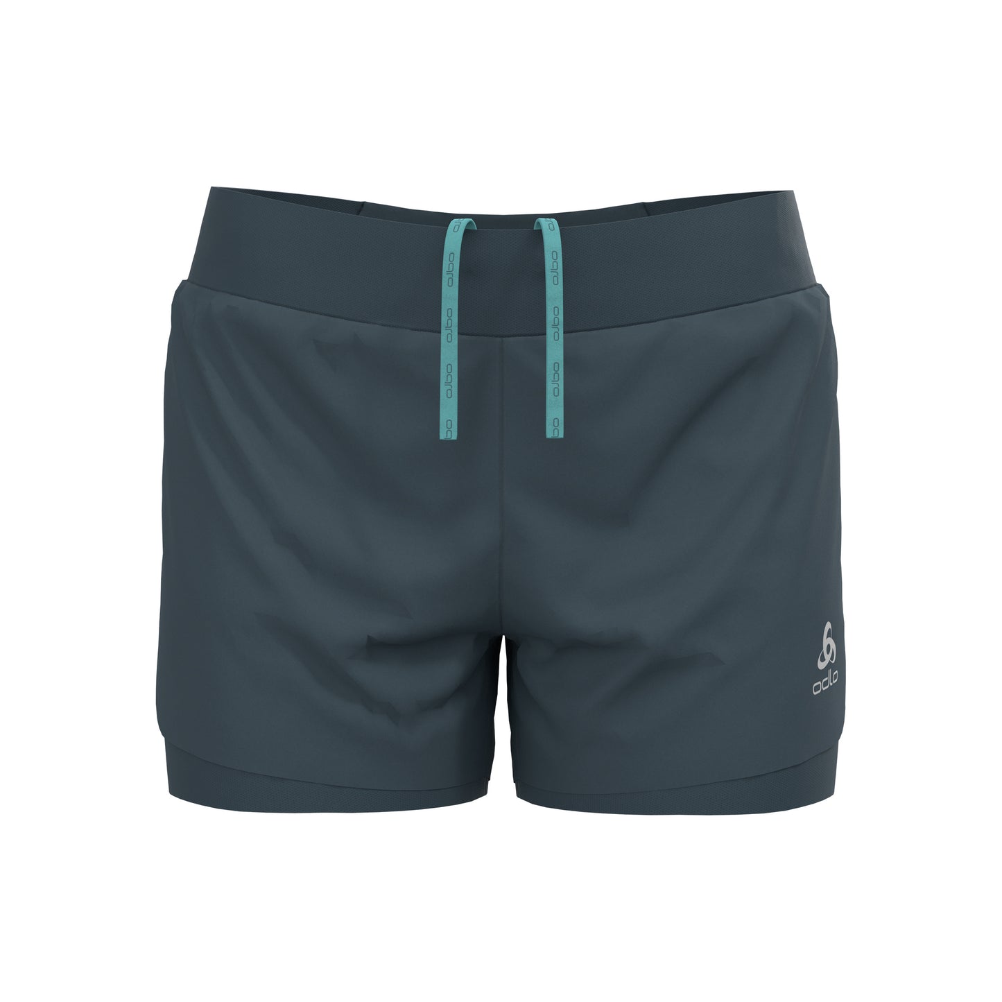 Odlo Zeroweight 3inch 2in1 Hardloopshorts Dames - donkergrijs,