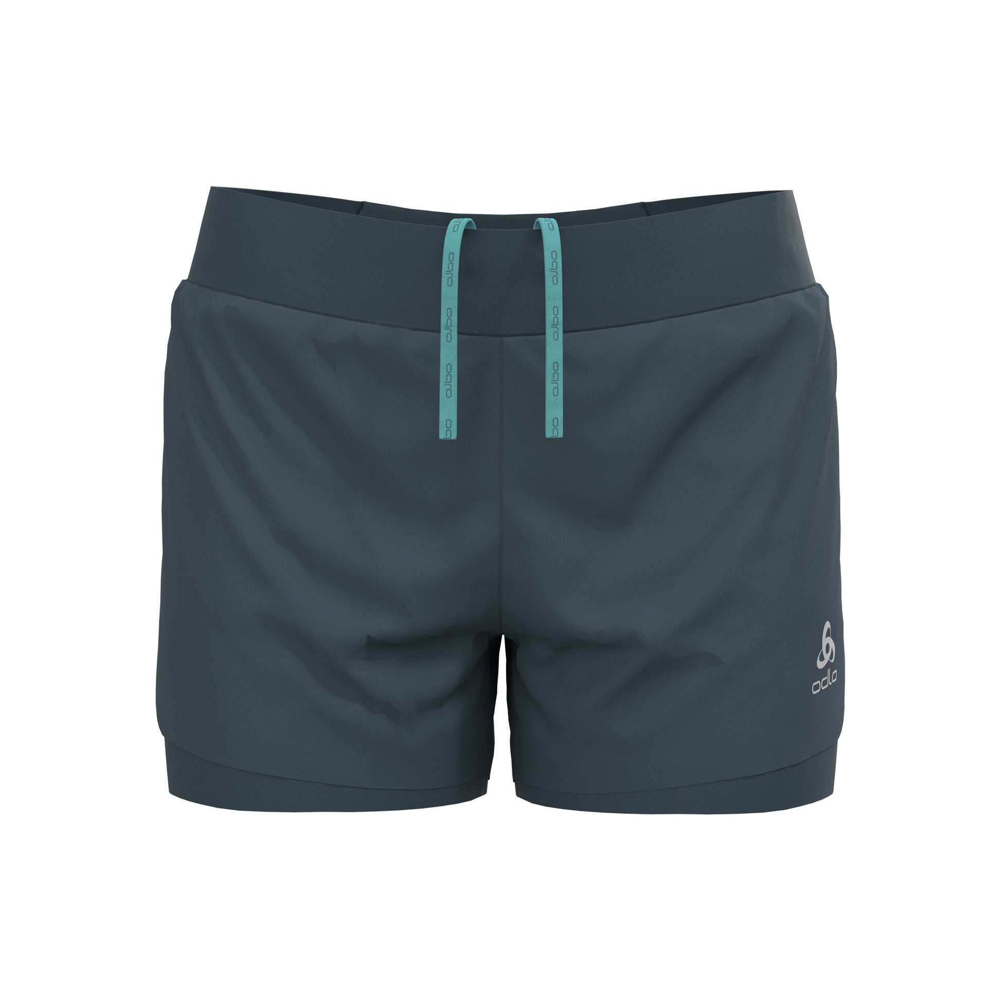 Odlo Zeroweight 3inch 2in1 Hardloopshorts Dames - donkergrijs,