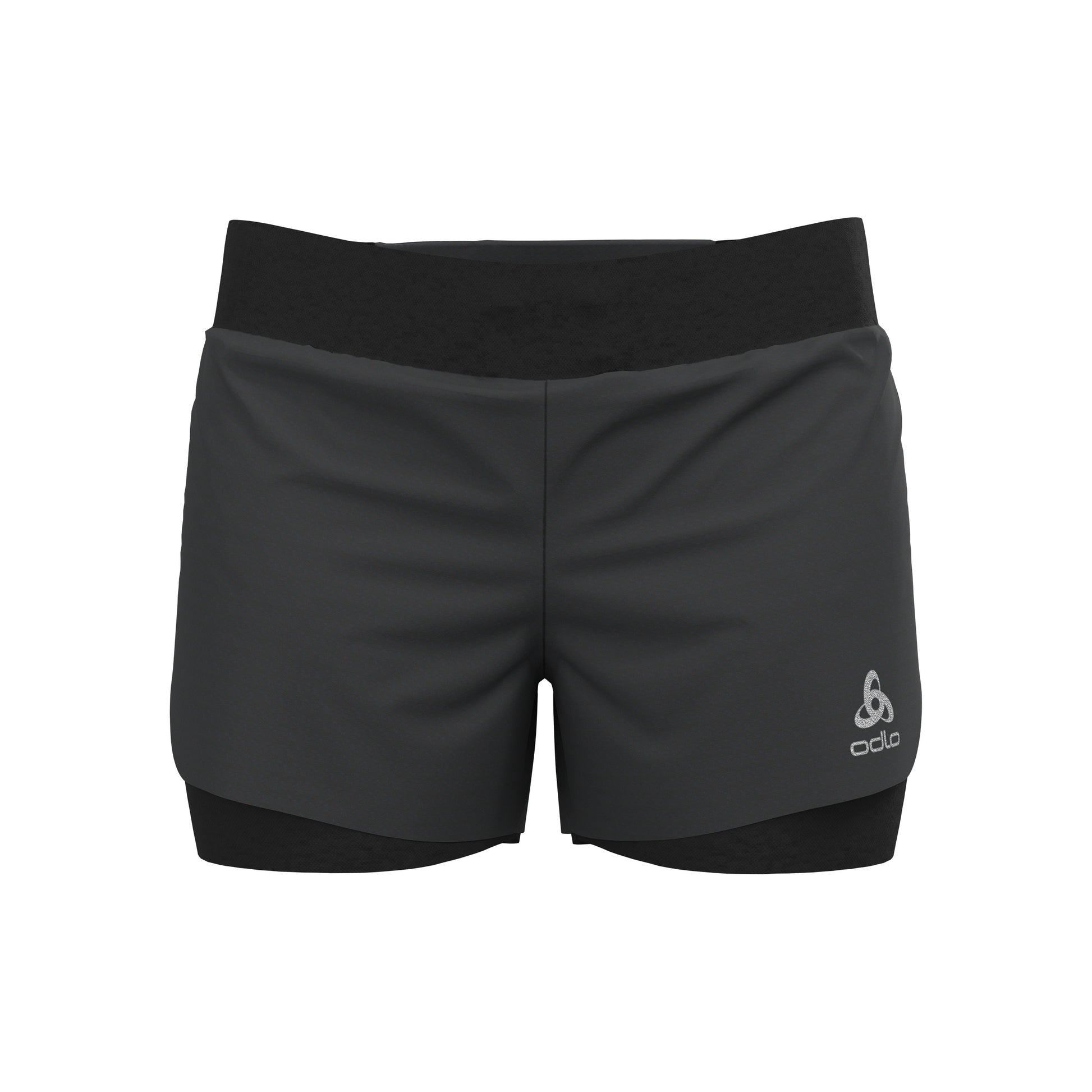 Odlo Zeroweight 3inch 2in1 Hardloopshorts Dames-Zwart
