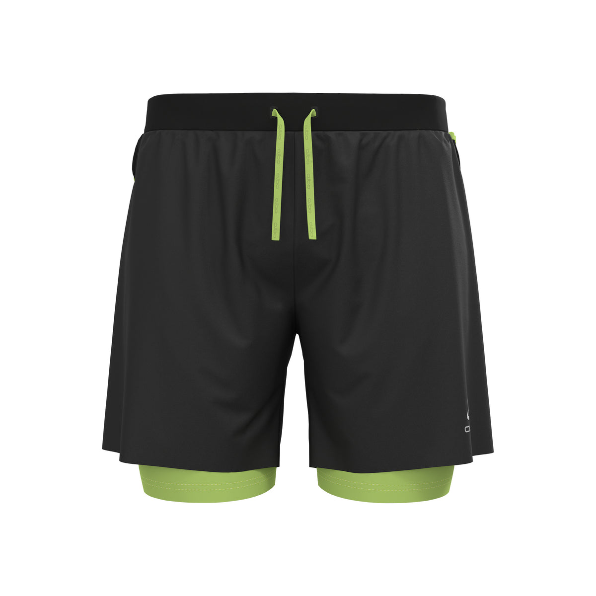 Odlo X-Alp Trail 6inch 2in1 Hardloopshorts Heren - zwart, lichtgroen