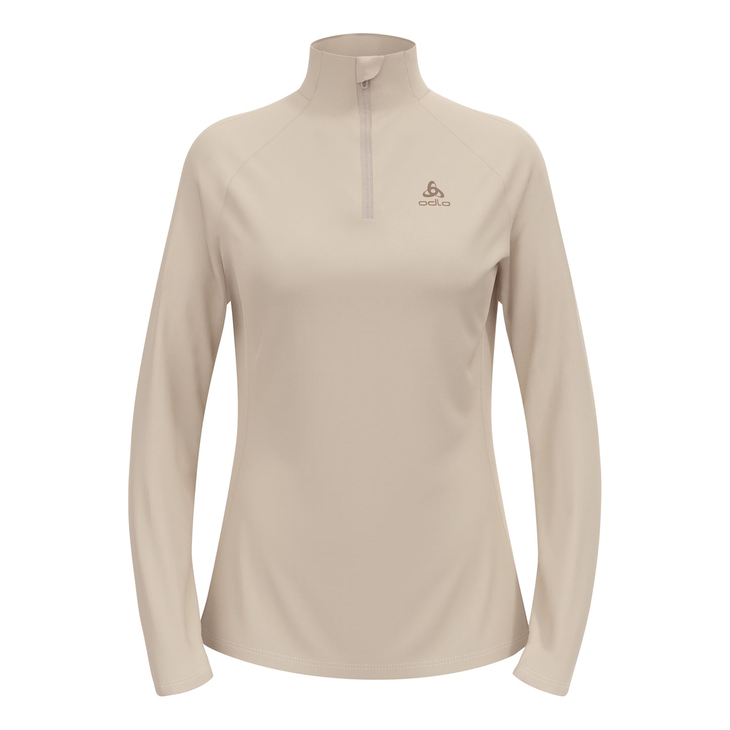 Odlo Essential Ceramiwarm Mid Layer 1/2 Zip Hardloopshirt Dames-Crème