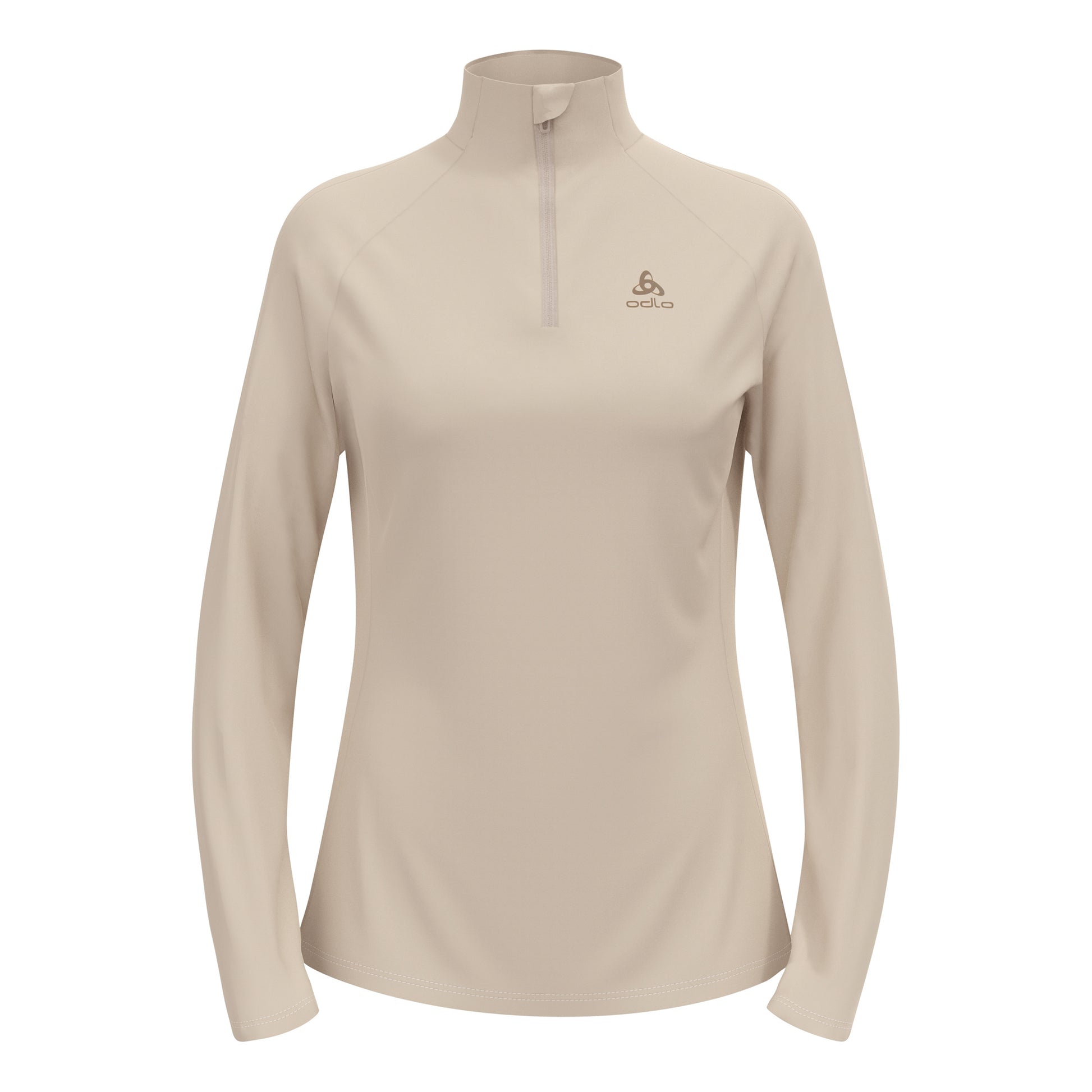 Odlo Essential Ceramiwarm Mid Layer 1/2 Zip Hardloopshirt Dames-Crème