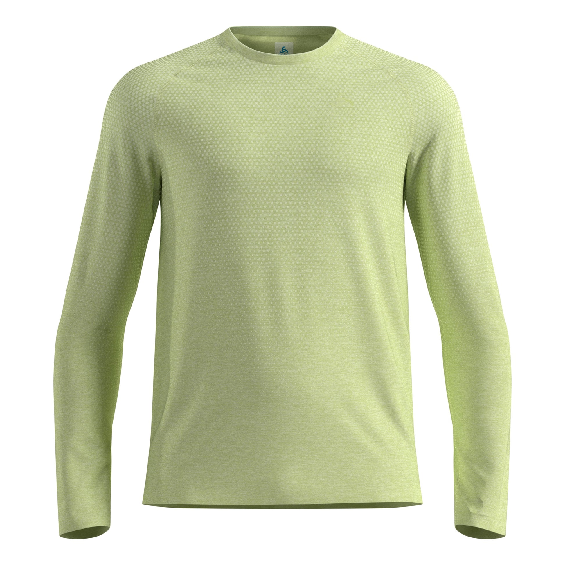 Odlo Essential Seamless Crew Neck Longsleeve Heren-limoen