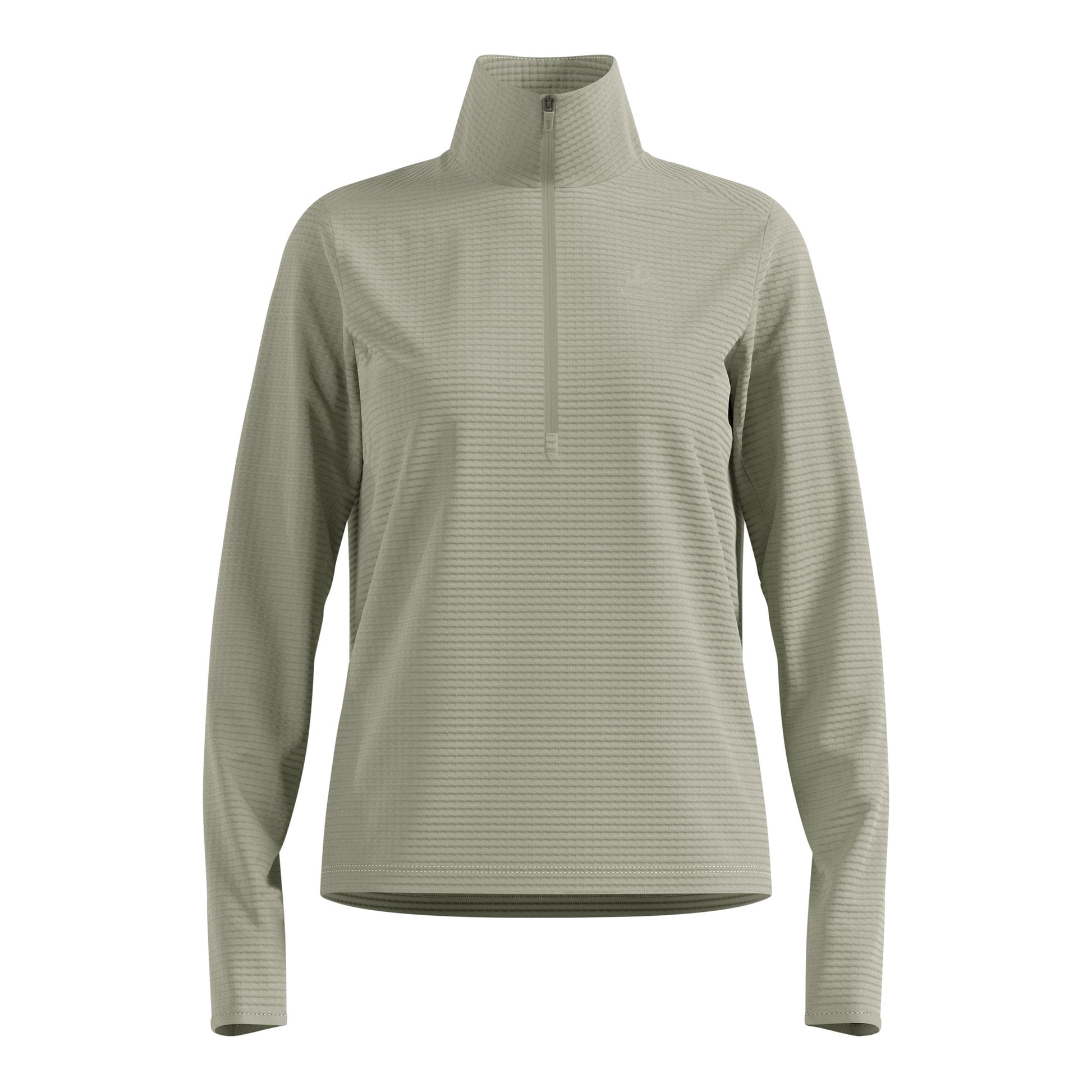 Odlo Essential Thermal Midlayer 1/2 Zip Hardloopshirt Dames-Olijf