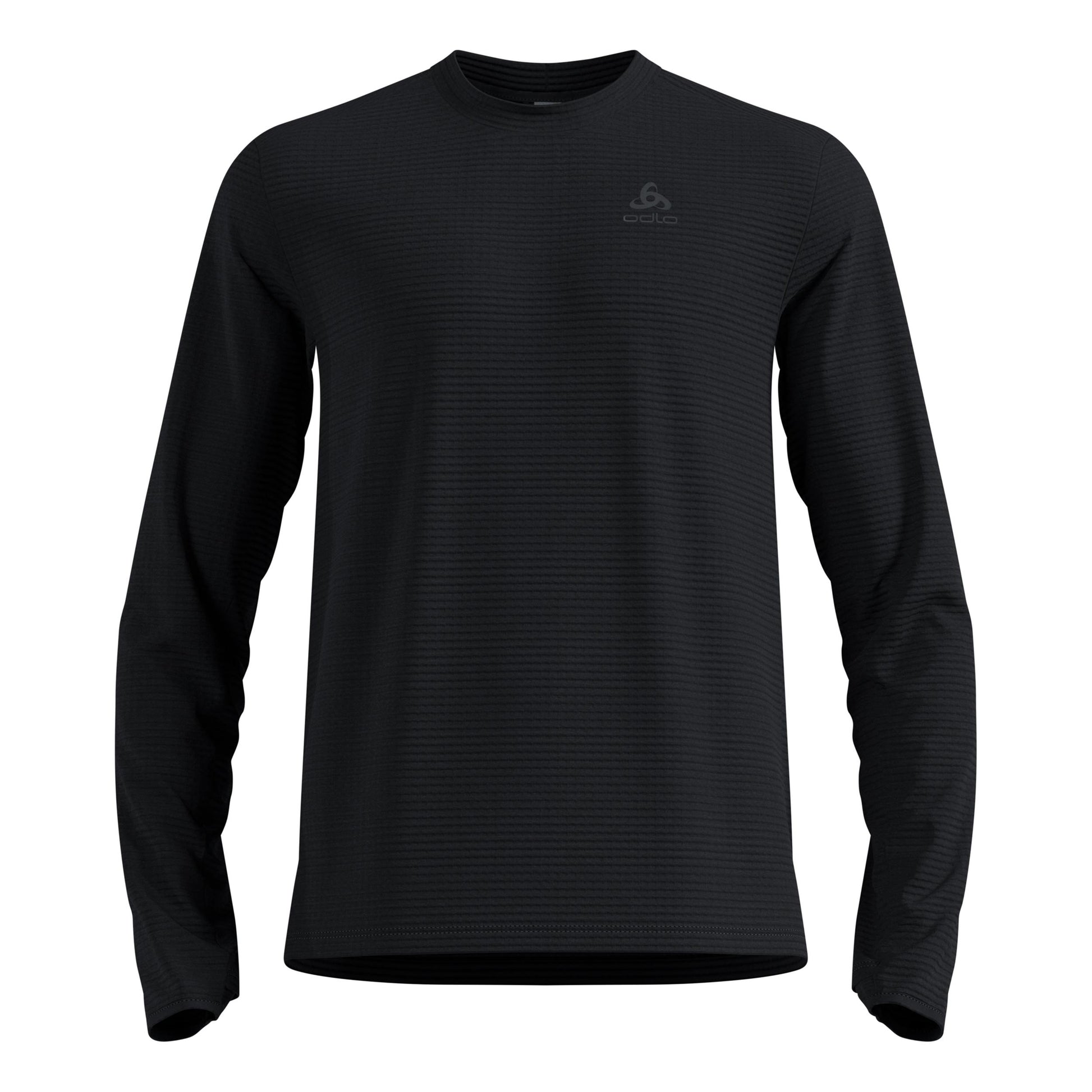 Odlo Essential Thermal Midlayer Hardloopshirt Heren-Zwart