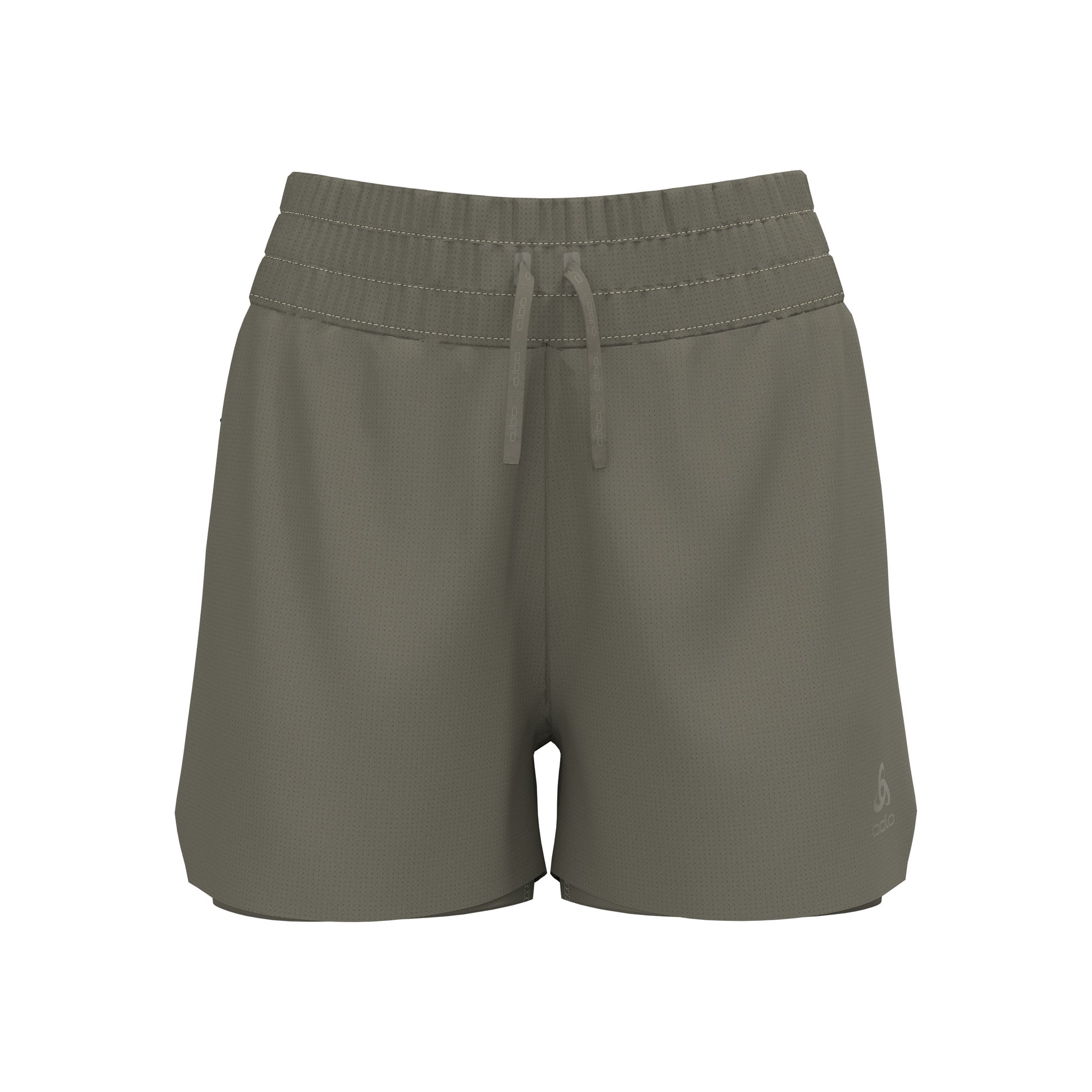 Odlo Zeroweight 3in 2in1 Hardloopshorts Dames-Kaki