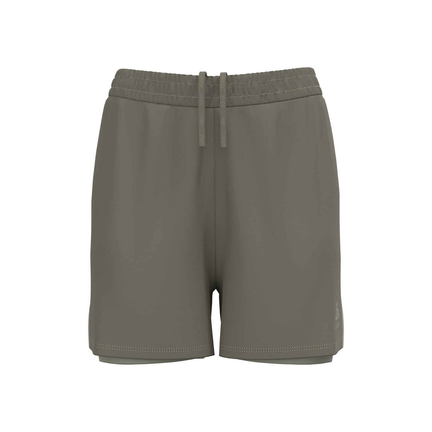 Odlo Essential 4in 2in1 Hardloopshorts Dames-Kaki