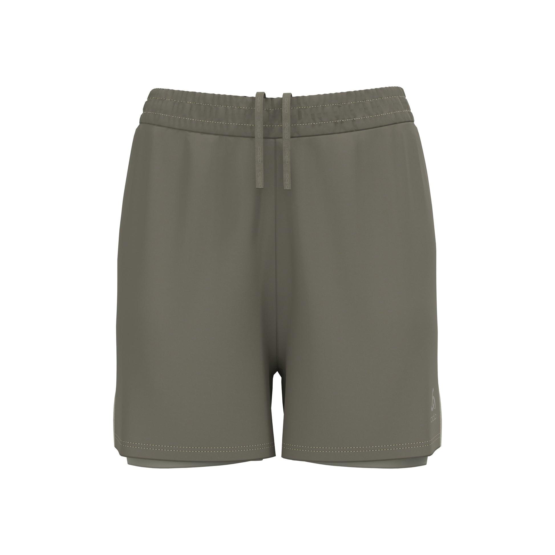 Odlo Essential 4in 2in1 Hardloopshorts Dames-Kaki