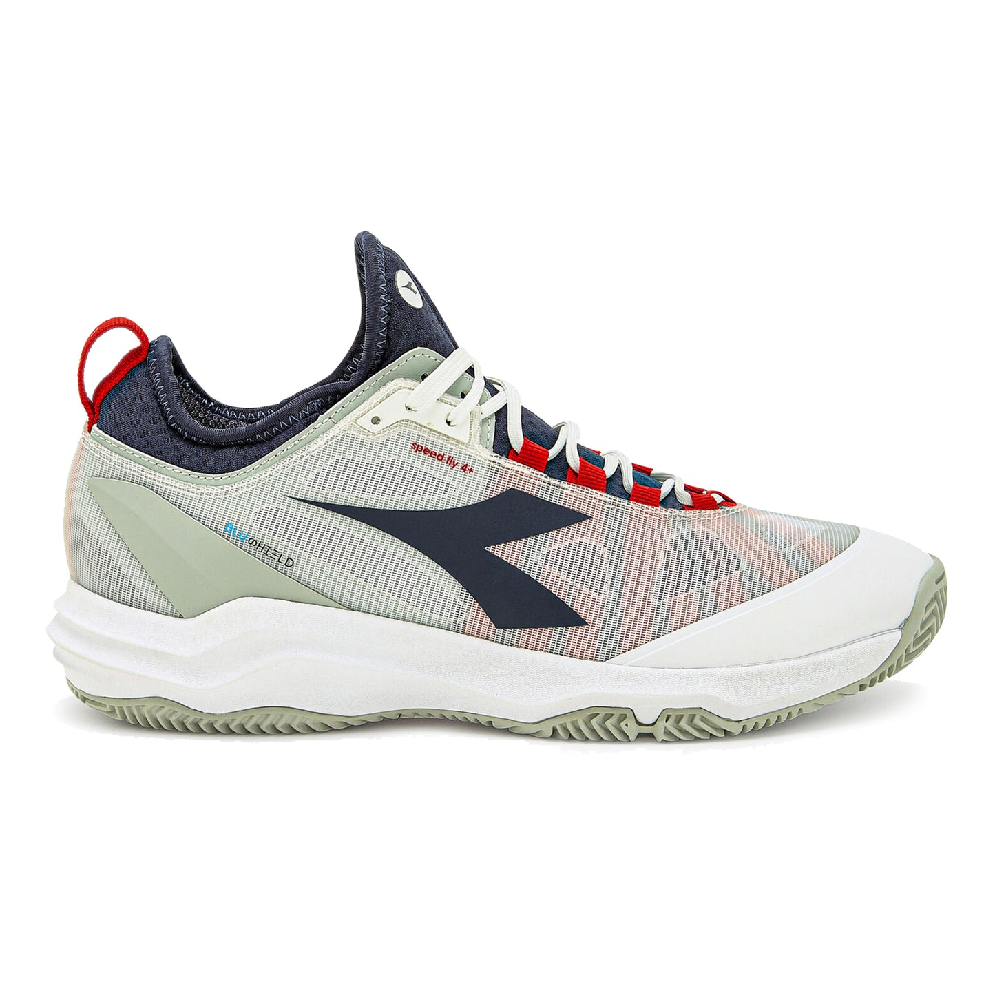 Diadora Speed Blushield Fly 4 + Gravelschoen Heren-wit,rood