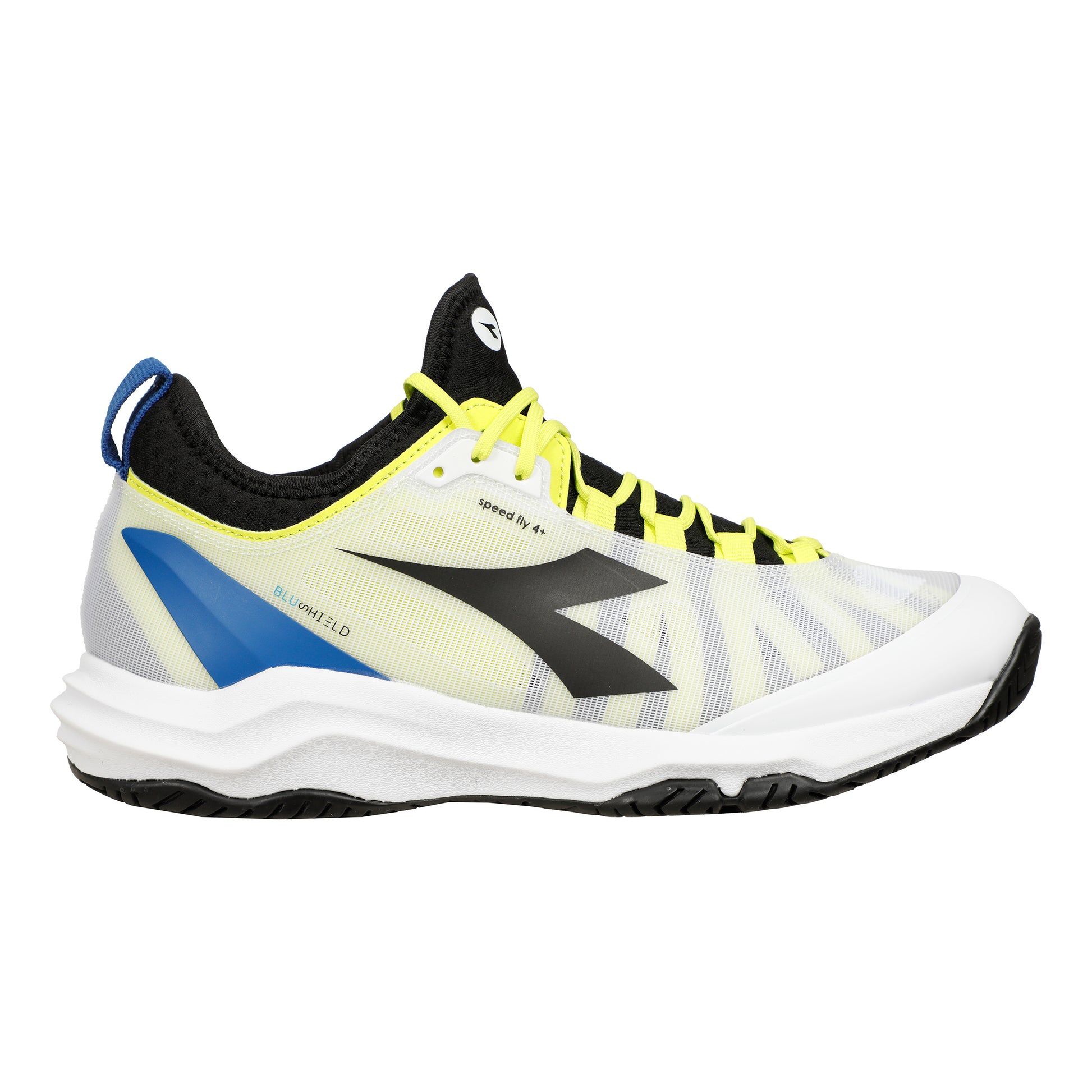 Diadora Speed Blushield Fly 4+ Allcourt Schoen Heren-Wit,Zwart