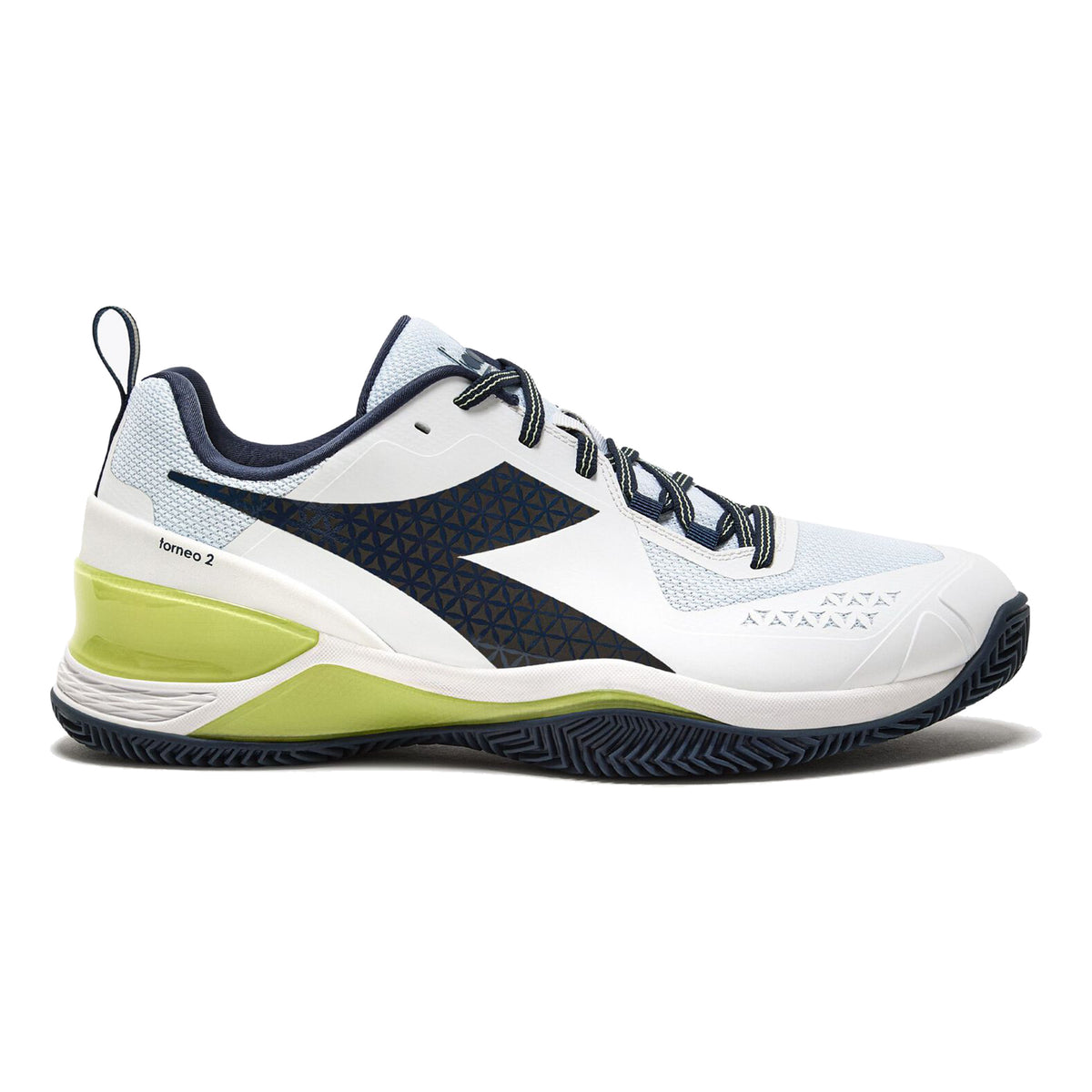 Diadora Blushield Torneo 2 Gravelschoen Heren-Wit,Blauw