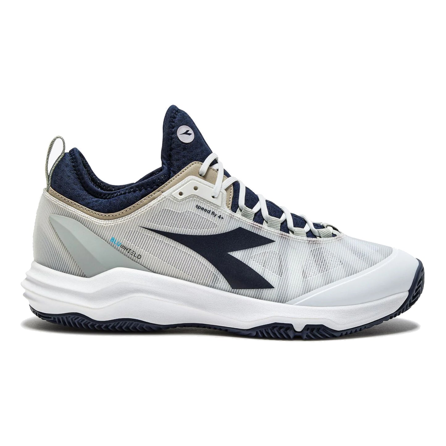 Diadora Speed Blushield Fly 4 + Gravelschoen Heren-wit,donkerblauw