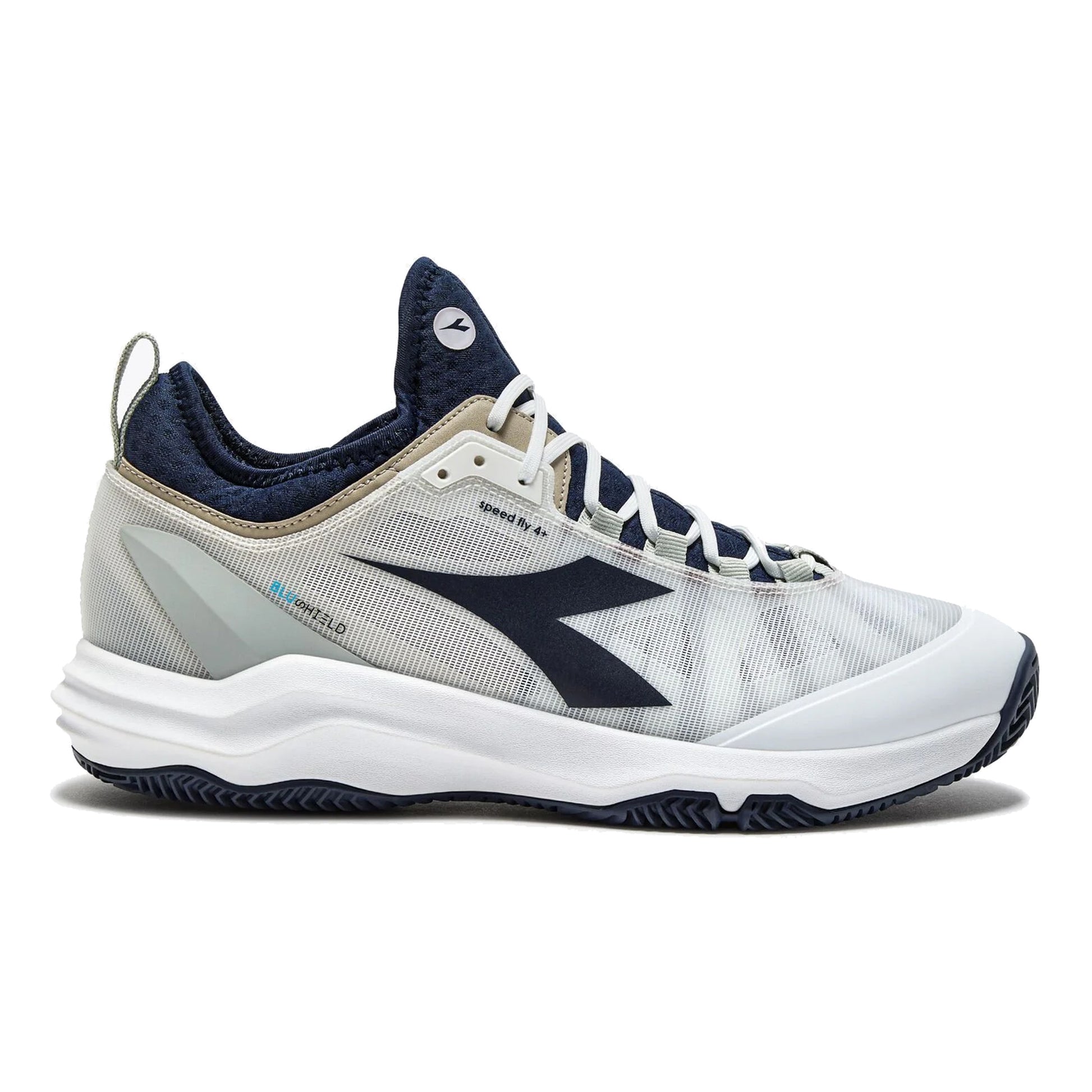 Diadora Speed Blushield Fly 4 + Gravelschoen Heren-wit,donkerblauw