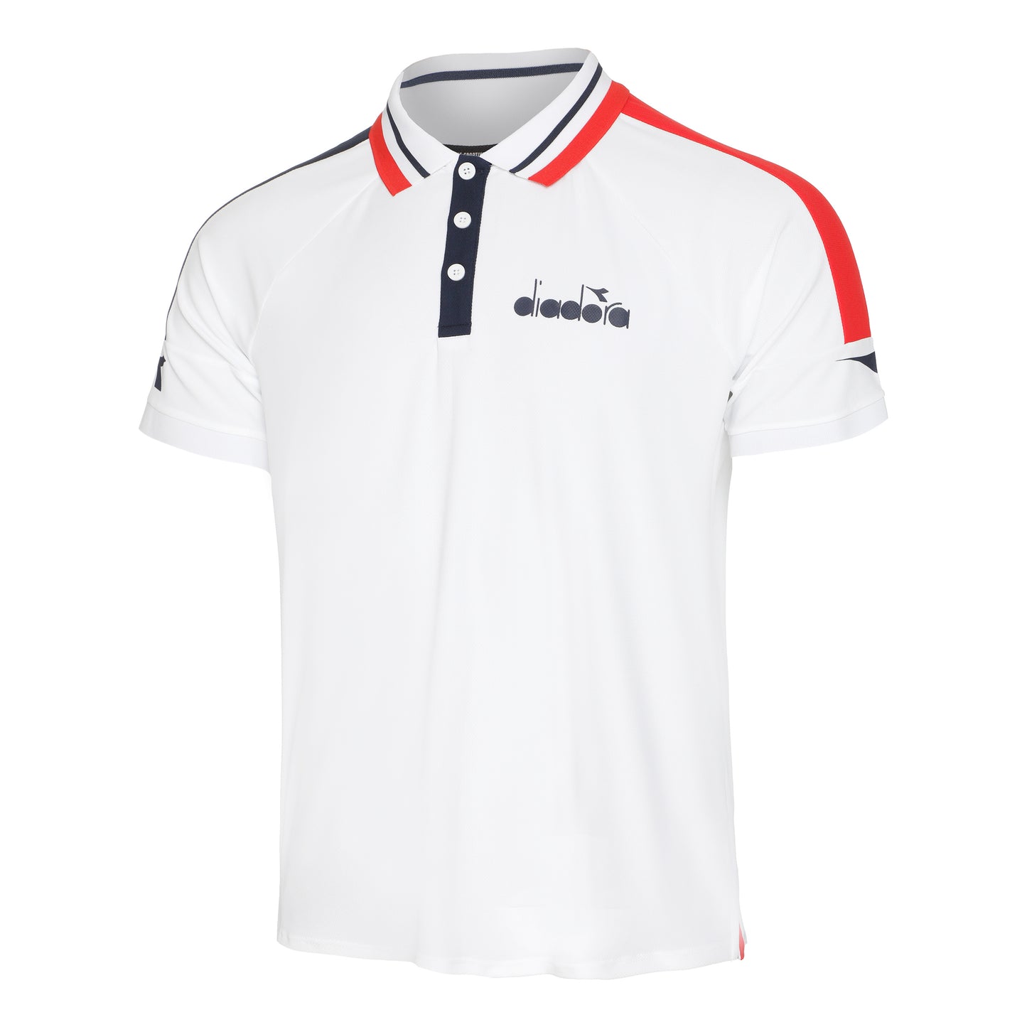 Diadora Icon Polo Heren - wit, veelkleurig
