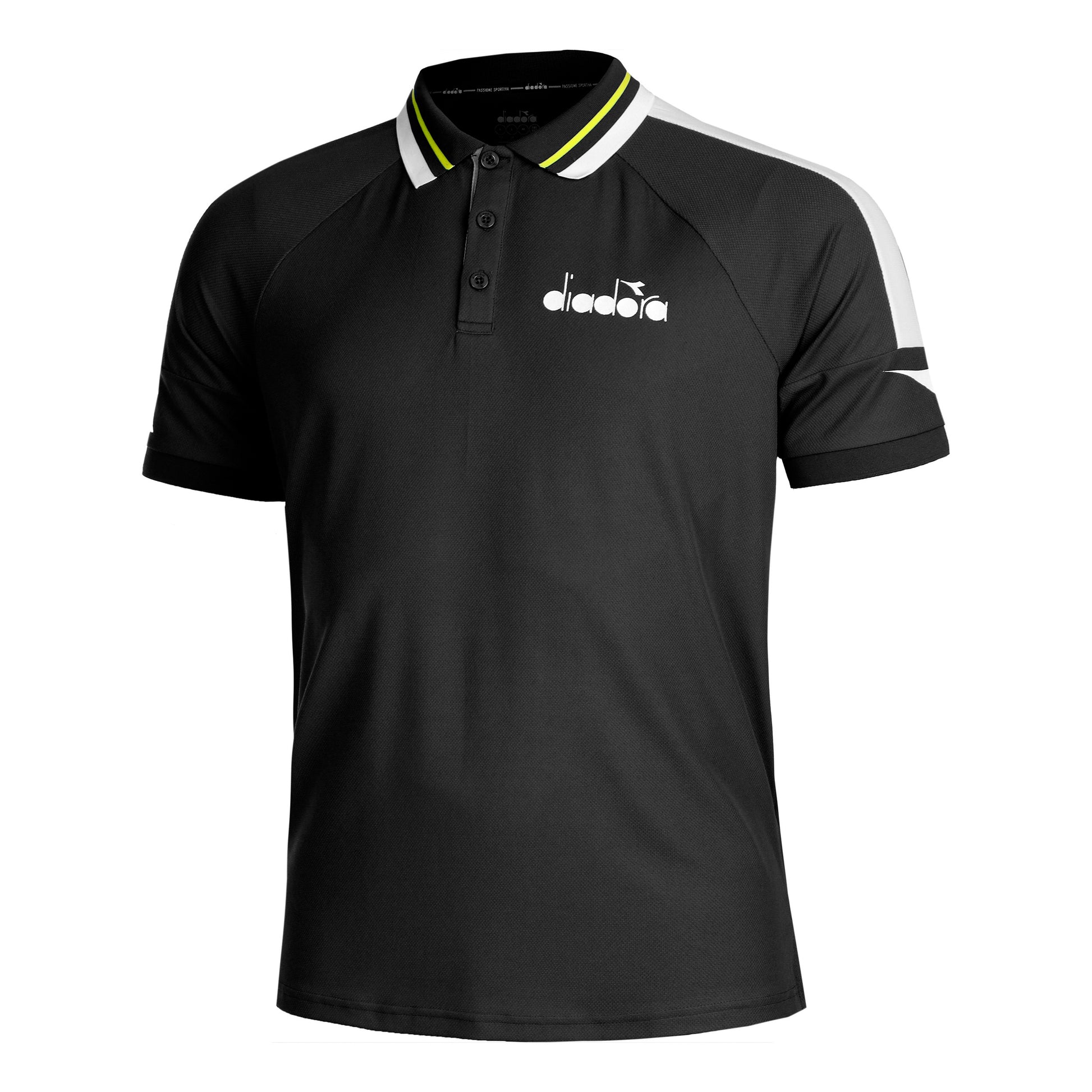 Diadora Icon Polo Heren - zwart,