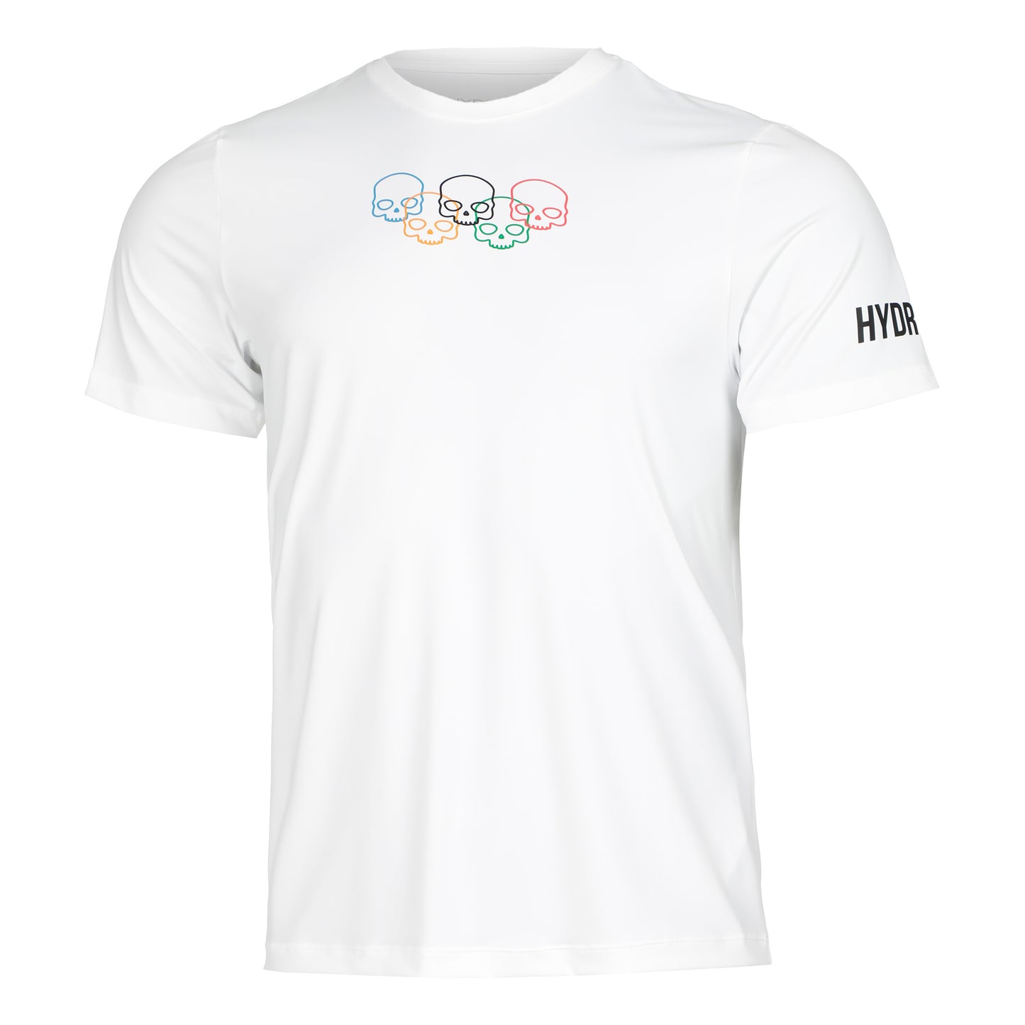 Hydrogen Olympic Skull Tech T-shirt Heren - wit, veelkleurig