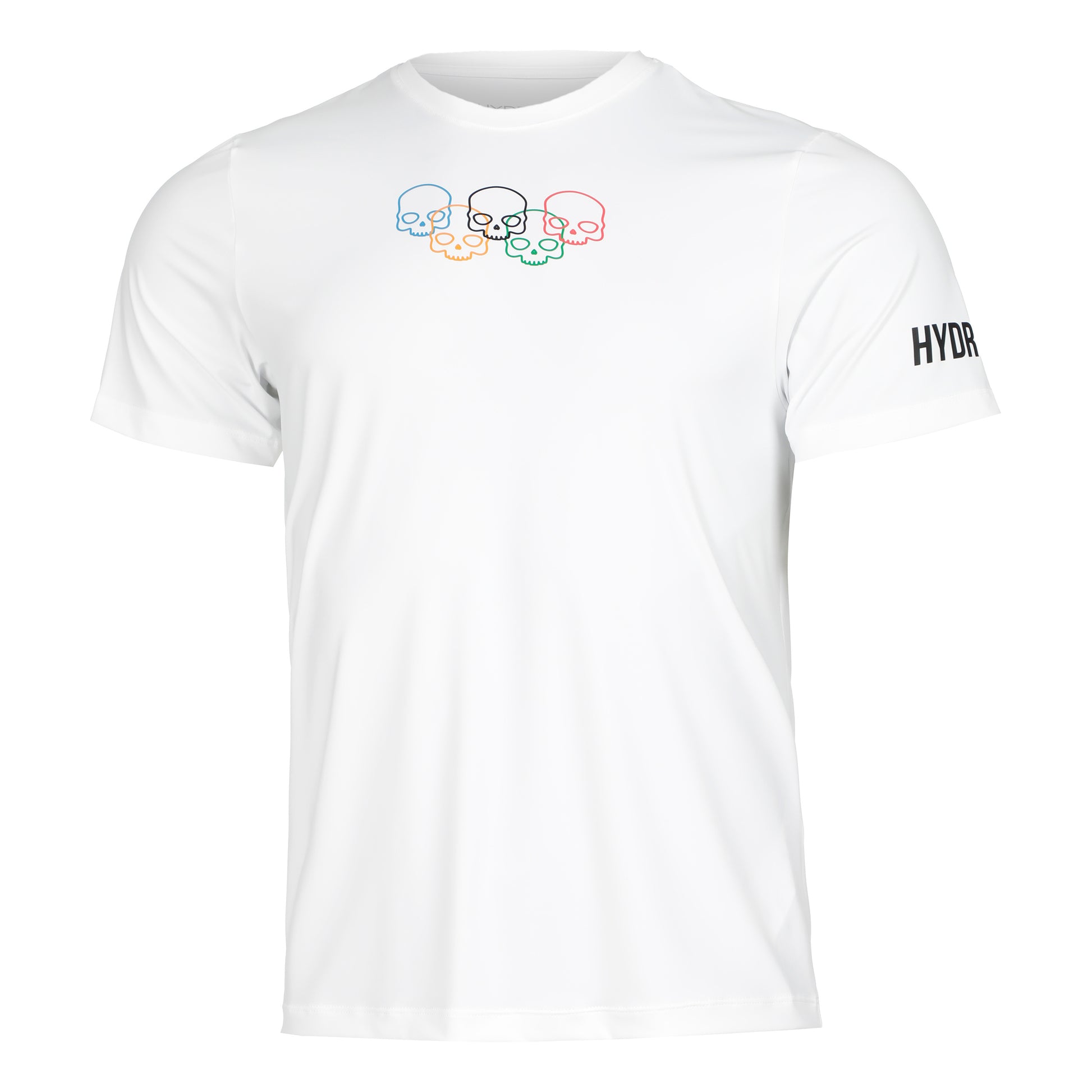Hydrogen Olympic Skull Tech T-shirt Heren - wit, veelkleurig