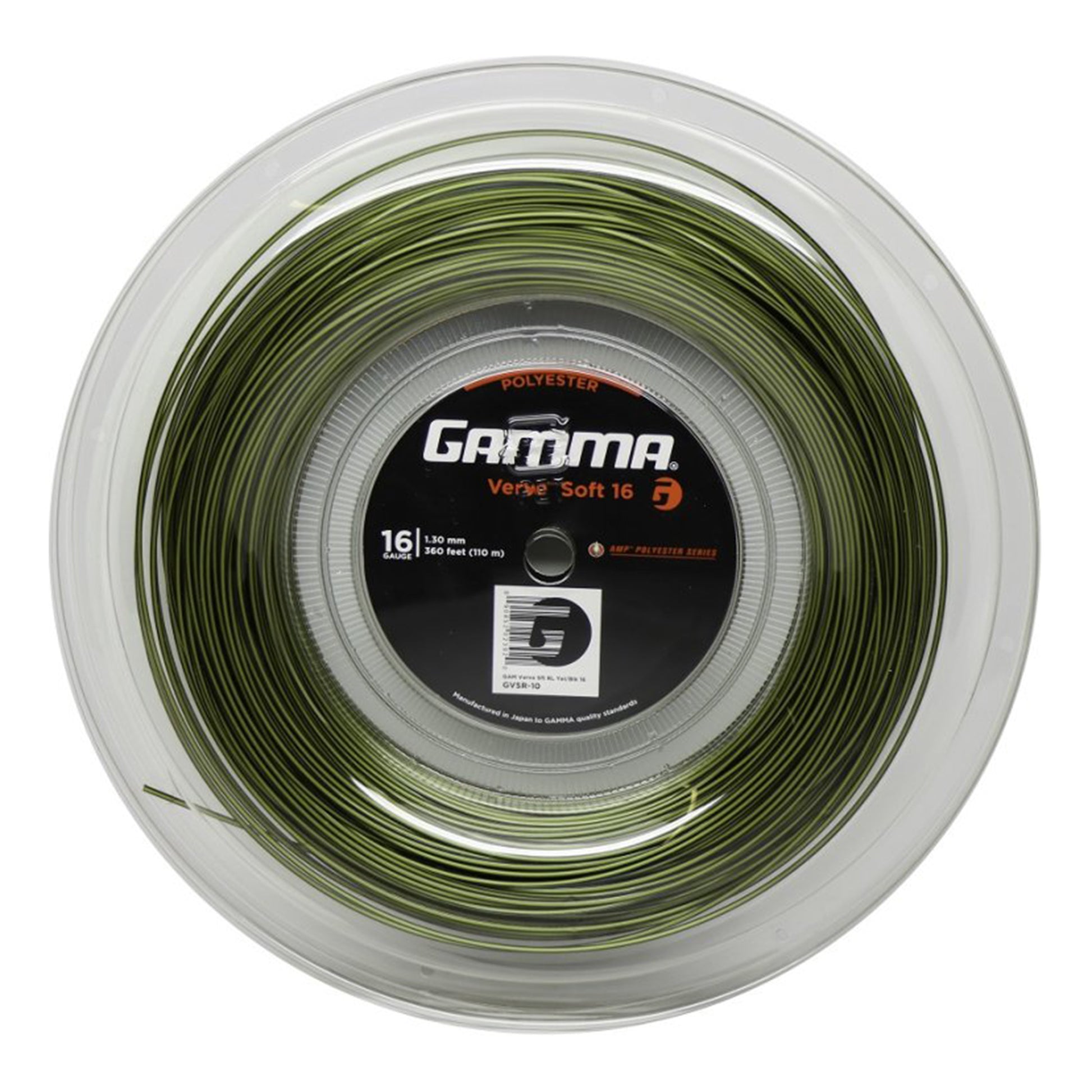 Gamma Verve Soft Rol Snaren 110m-Zwart,Geel