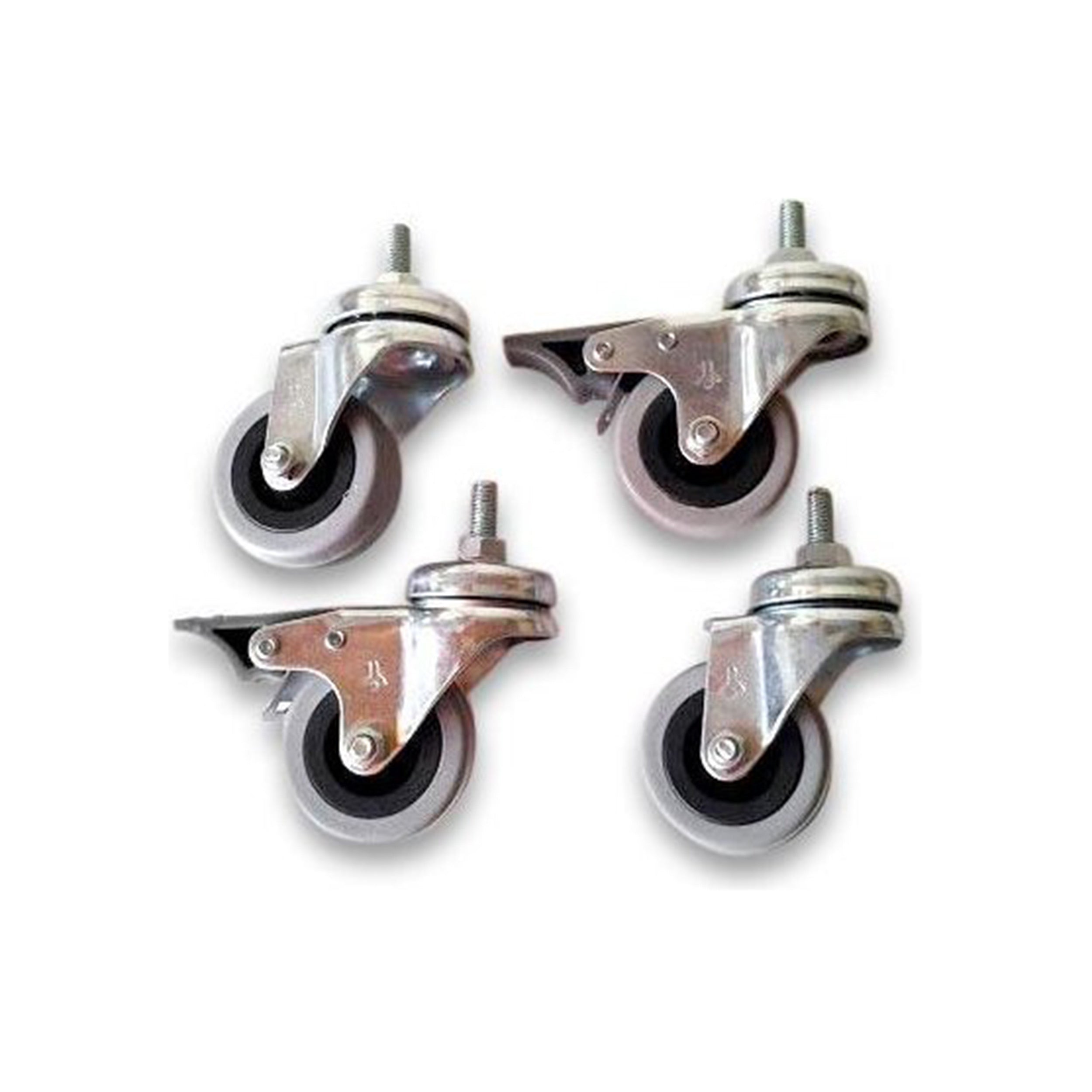 Gamma Rollen Set Für Standard Standvoet-Zilver,Zwart