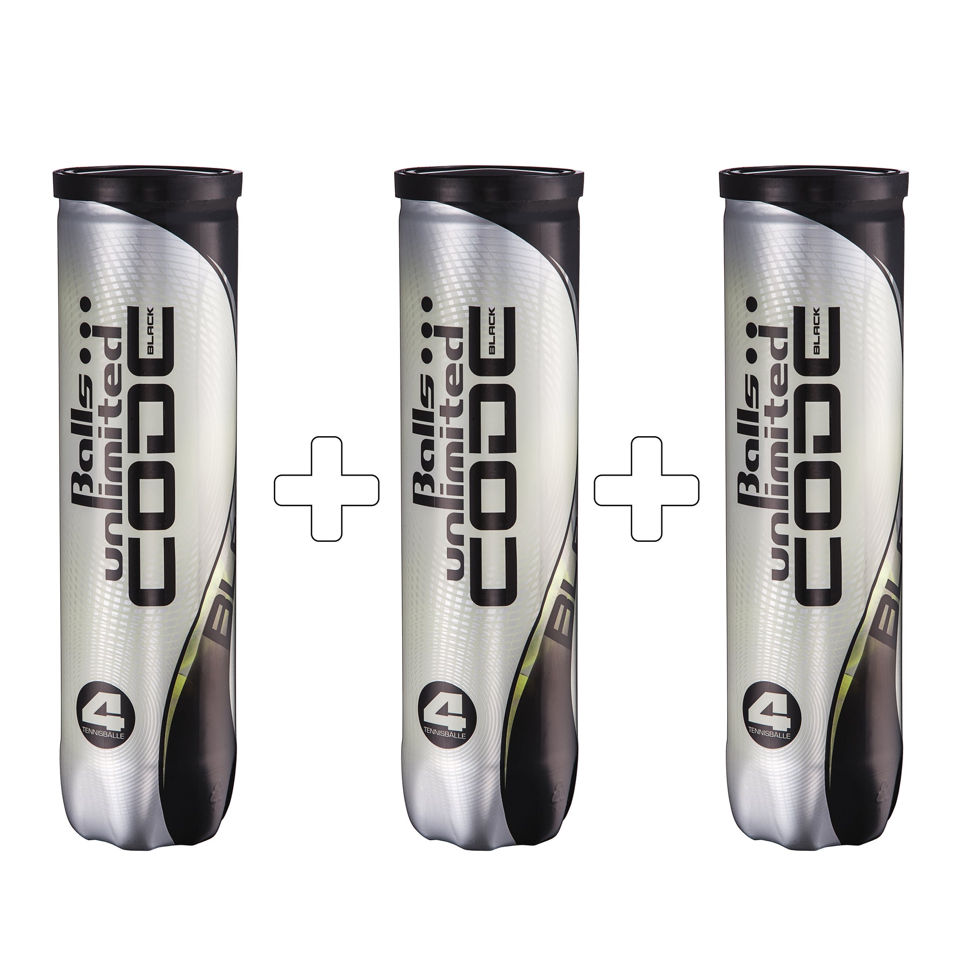 Balls Unlimited Verpakking 4 stuks 3x Code Black
