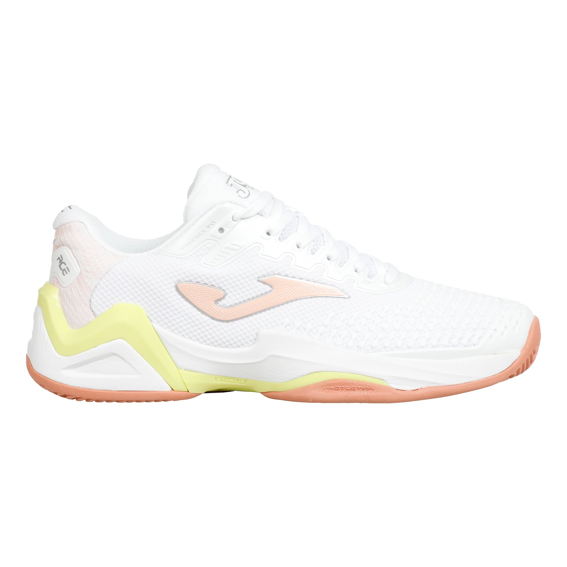 Joma ACE Gravelschoen Dames - wit, abrikoos