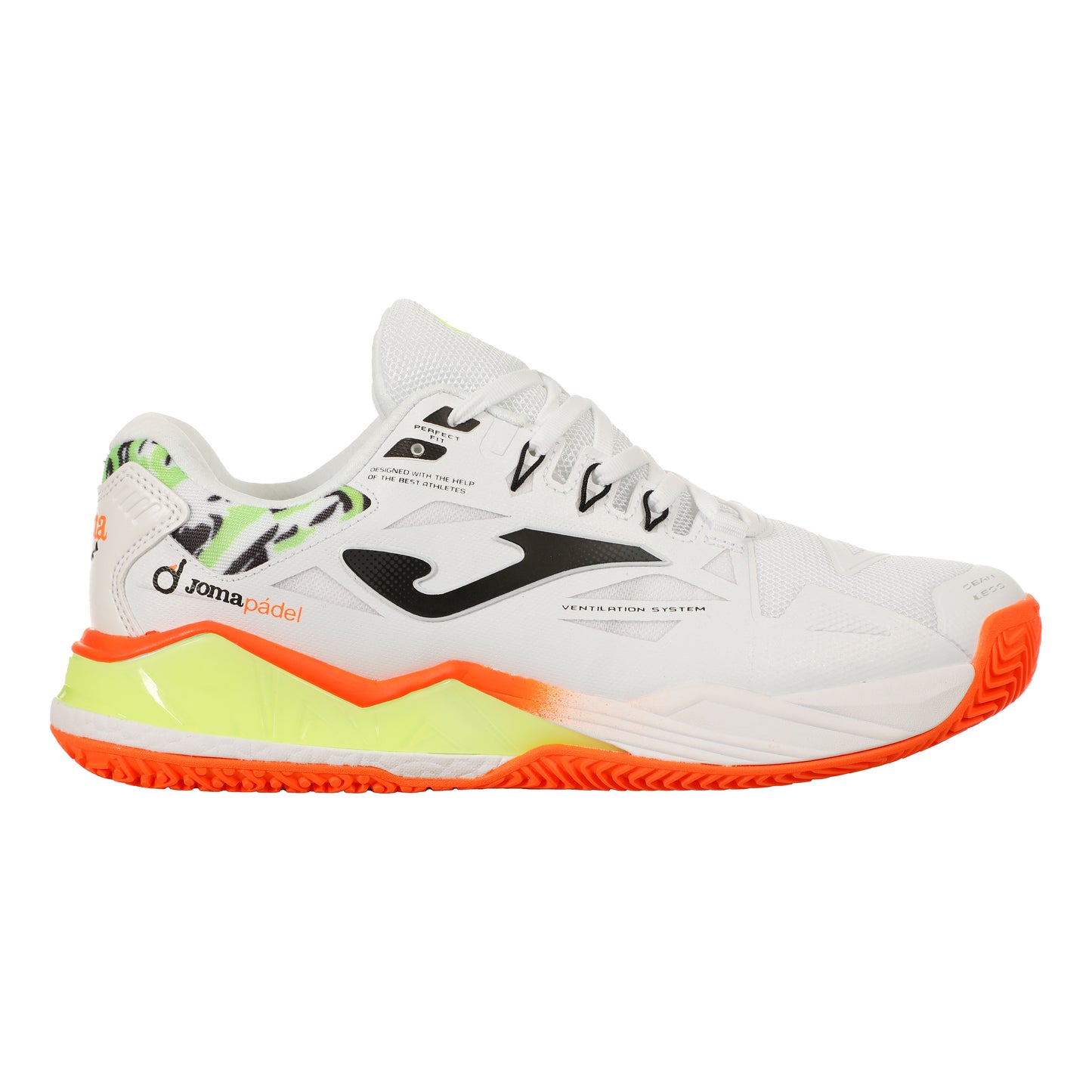Joma Spin Padel schoen Heren - wit, oranje