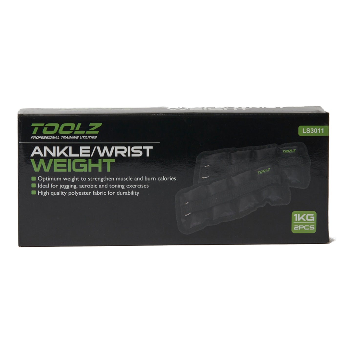TOOLZ Wrist/Ankle Weight 1kg-2pcs Gewichtsmanchetten-Zwart