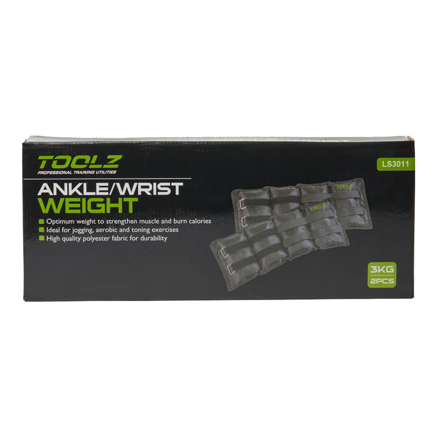 TOOLZ Wrist/Ankle Weight 3kg-2pcs Gewichtsmanchetten-Zwart